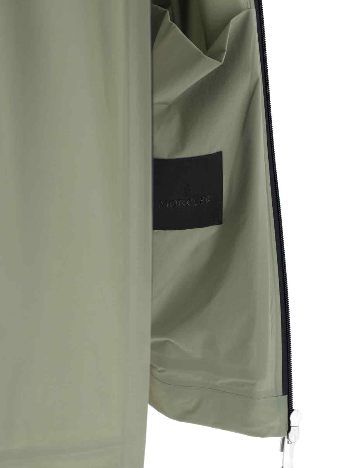 Moncler Relaxed Fit Jacket Elastic Cuffs In Green