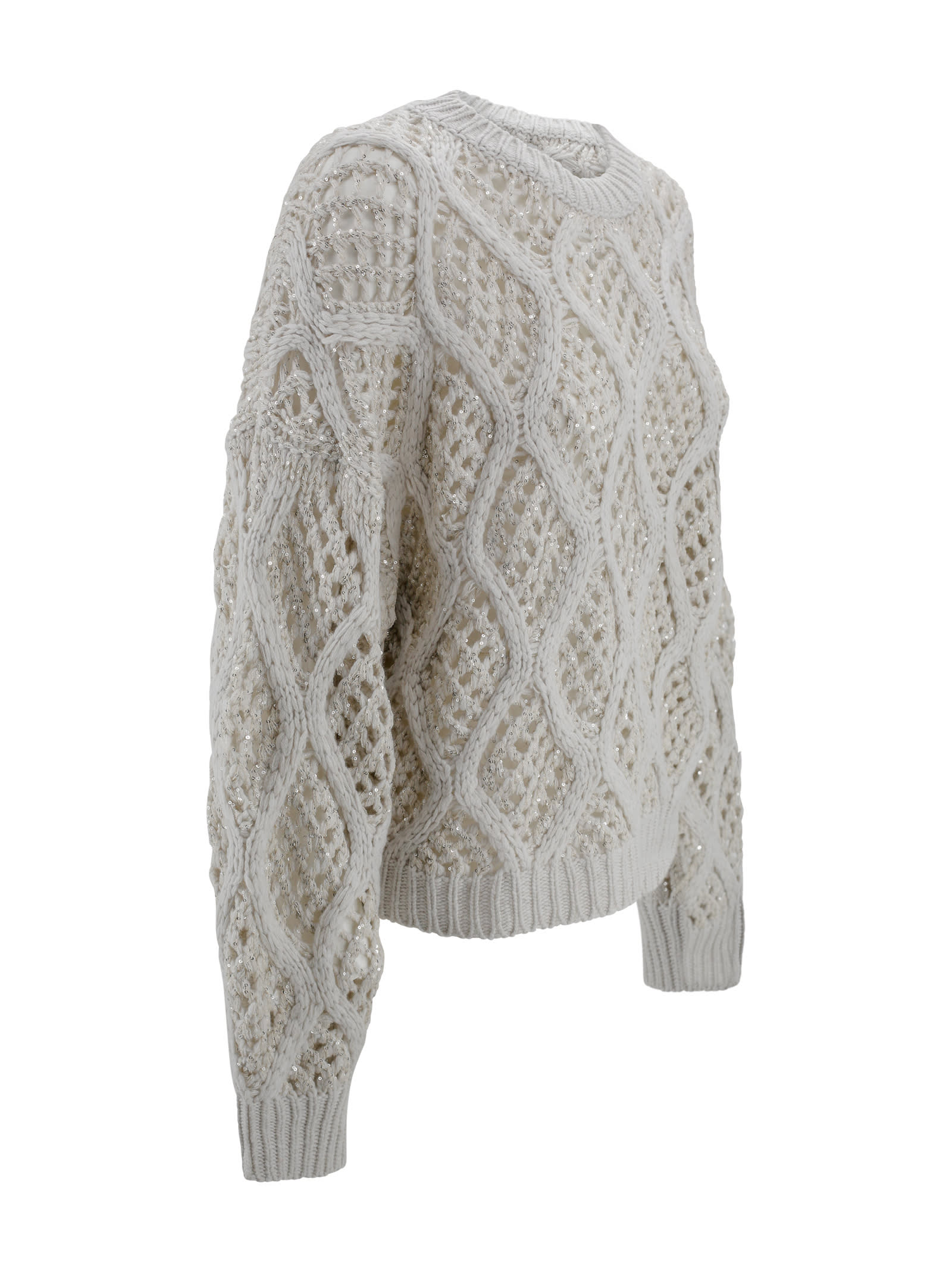 Shop Brunello Cucinelli Sweater In White