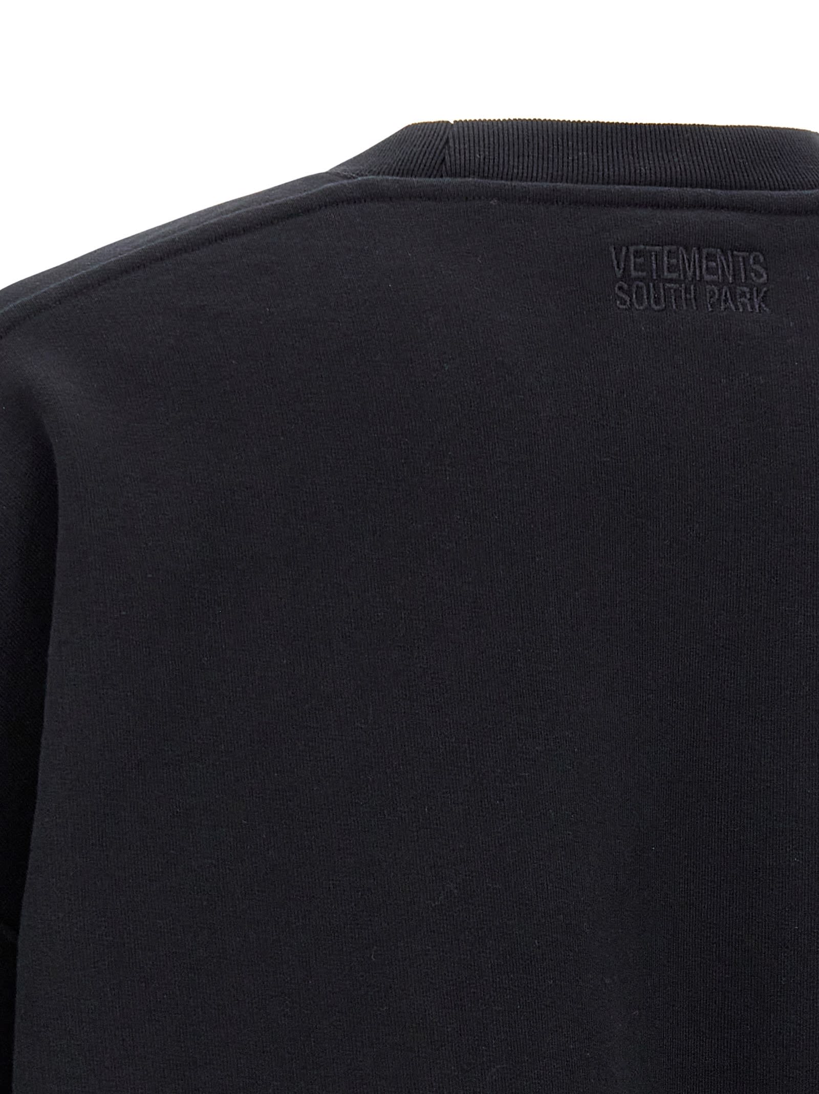 Vetements Black Runway 'south Park' Oversized Sweatshirt In Black