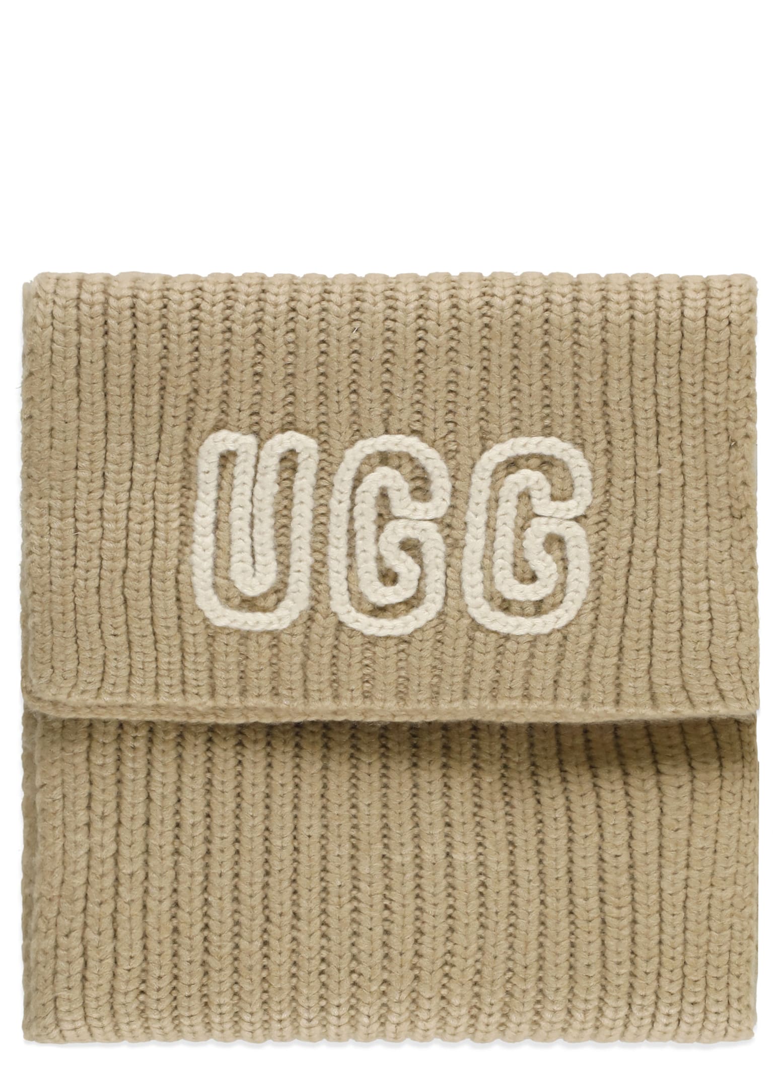 Ugg Scarf With Logo In Brown