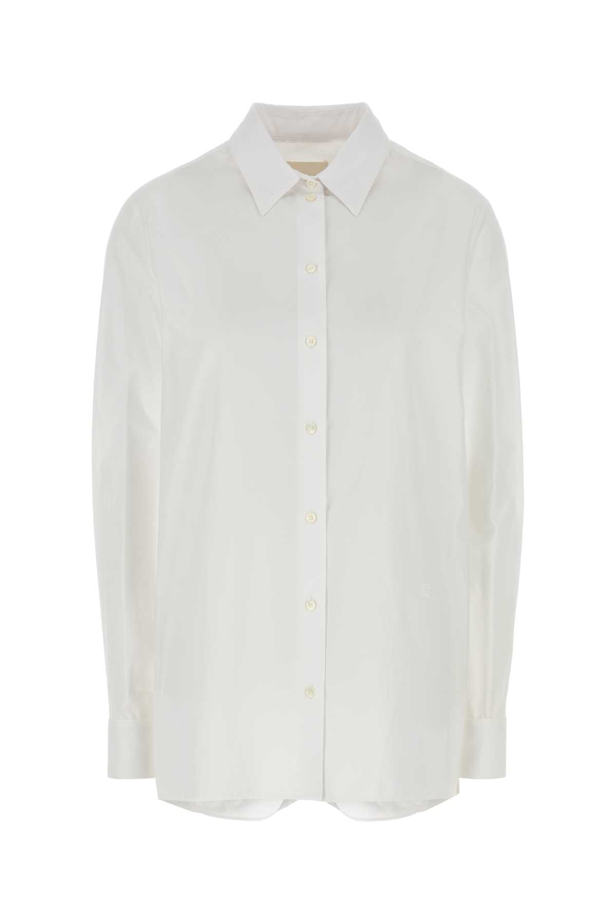 Shop Givenchy White Poplin Shirt