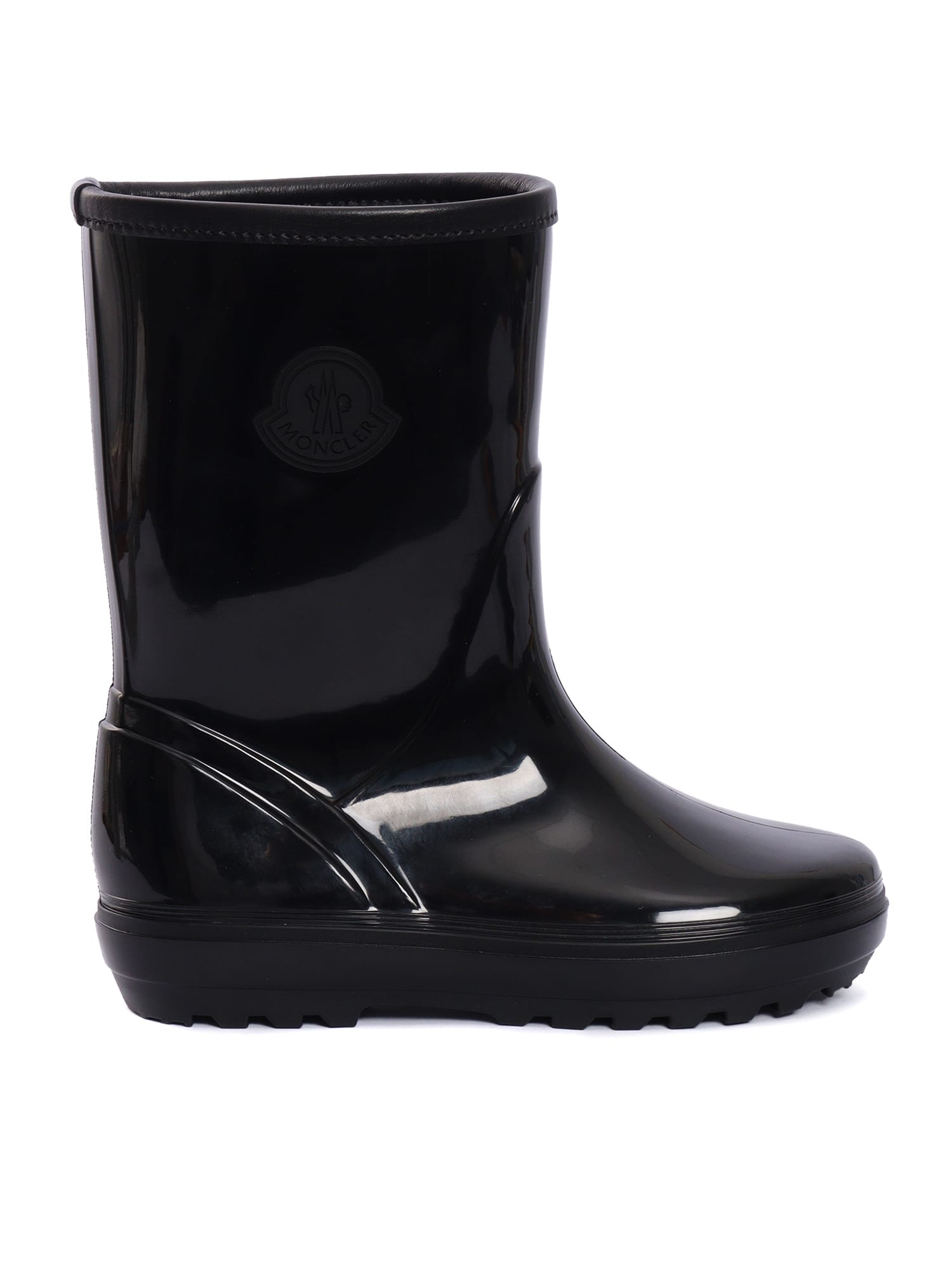 Moncler Petit Kicks Stream Rain Boots In Black