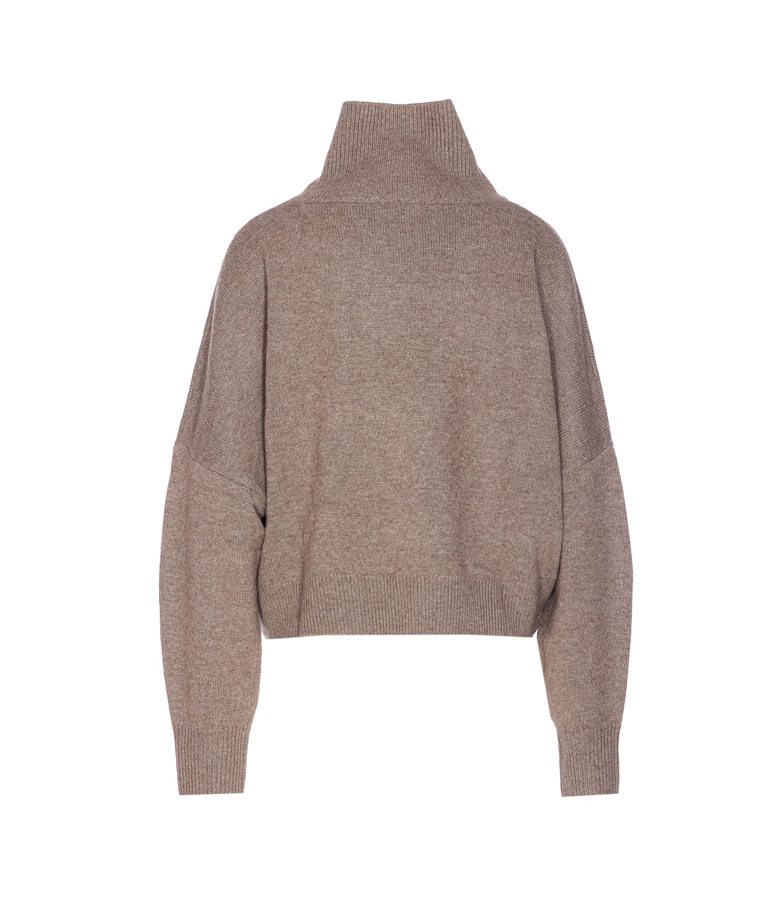 Loulou Studio Loulou Loulou De Saison Luke Wool-cashmere Stand Collar Sweater In Gray