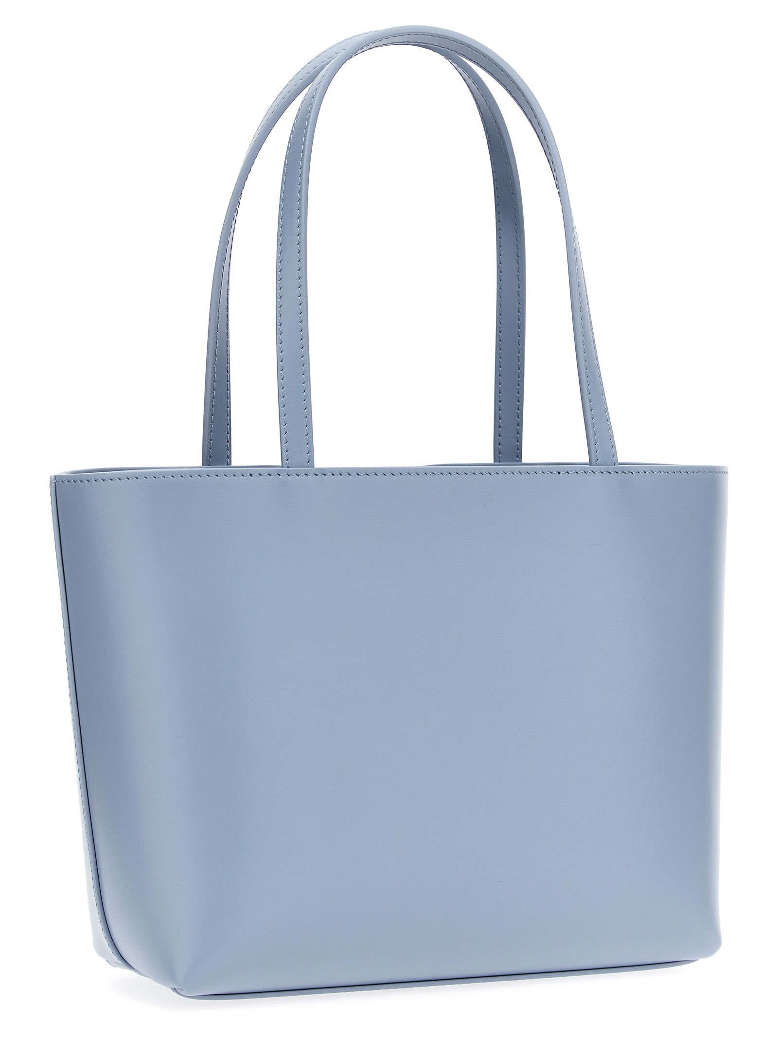 Shop Dolce & Gabbana Small Logo Shopping Bag In Light Blue