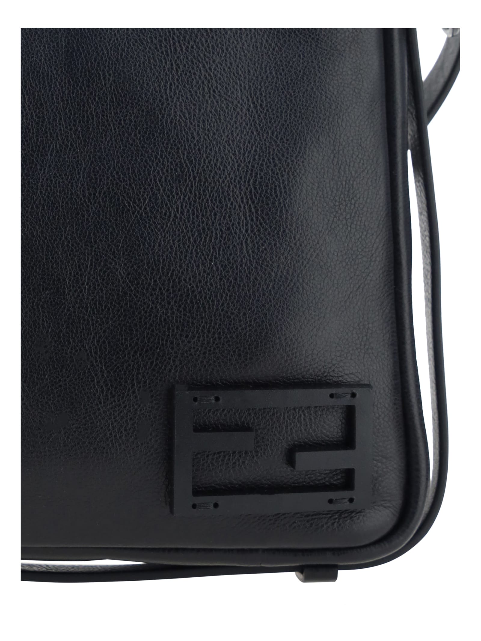 Shop Fendi Simply Medium Shoulder Bag In Neropuvibr