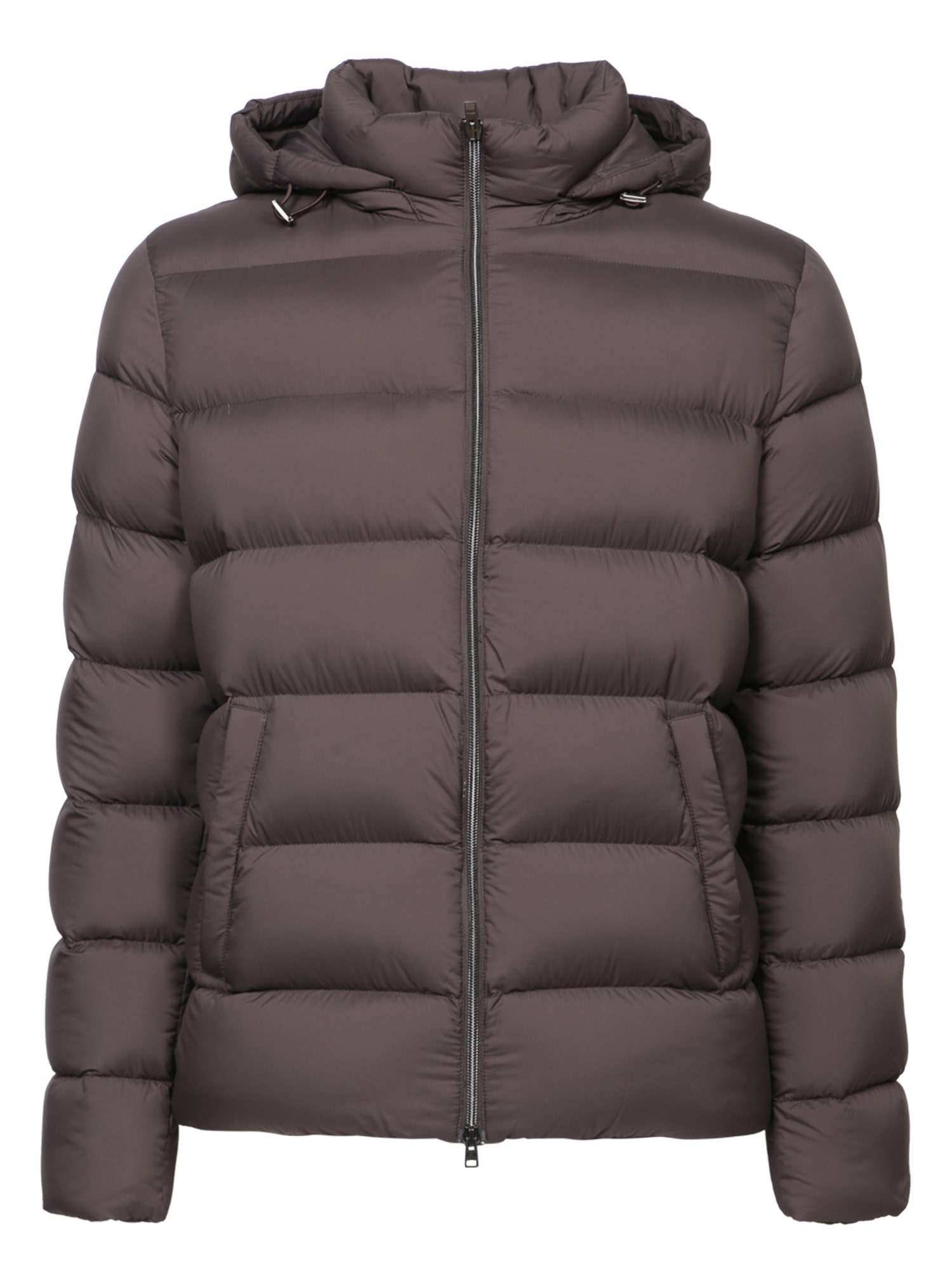 HERNO SUPERMATT BROWN DOWN JACKET 