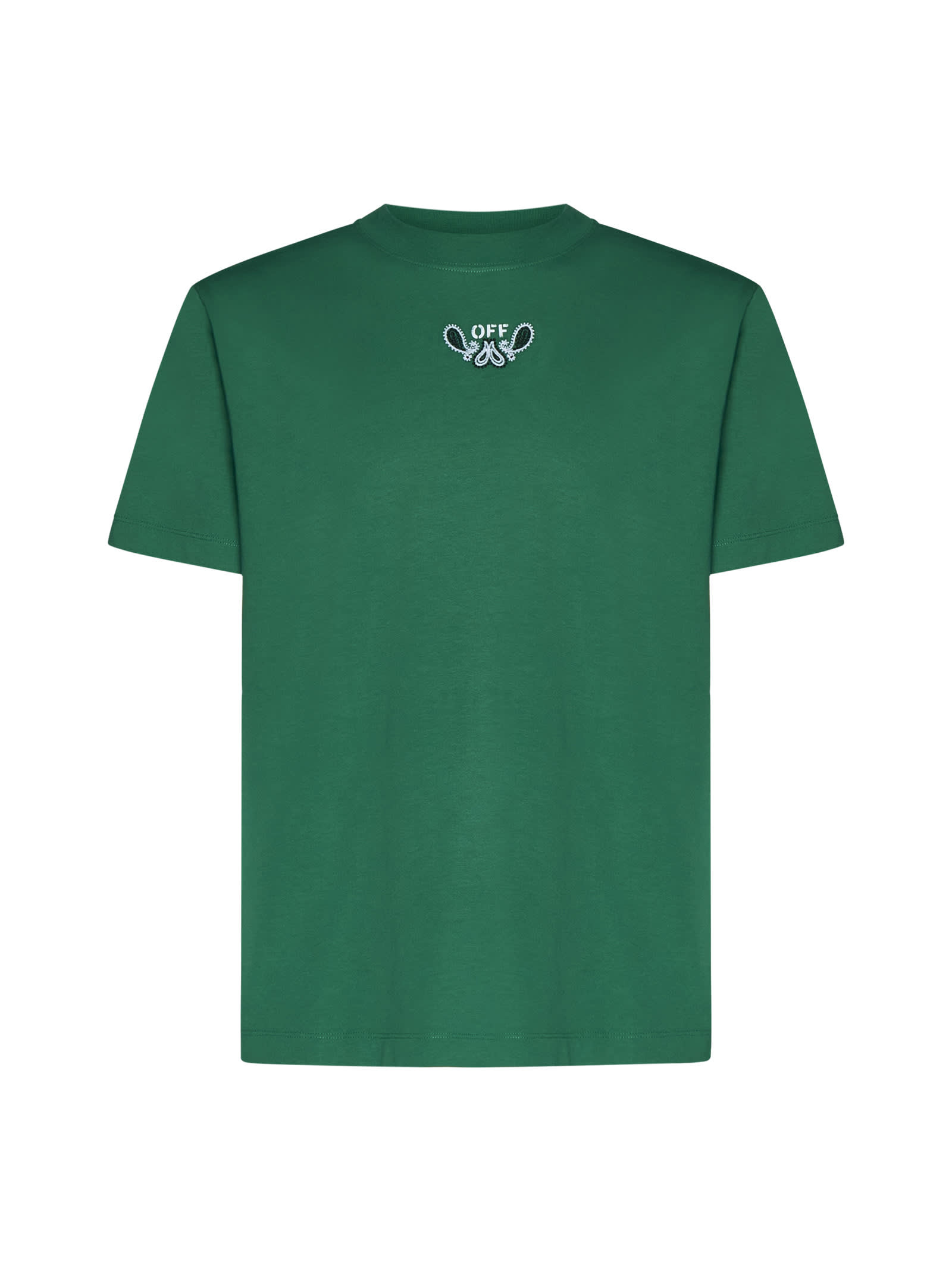 Shop Off-white T-shirt In Green White