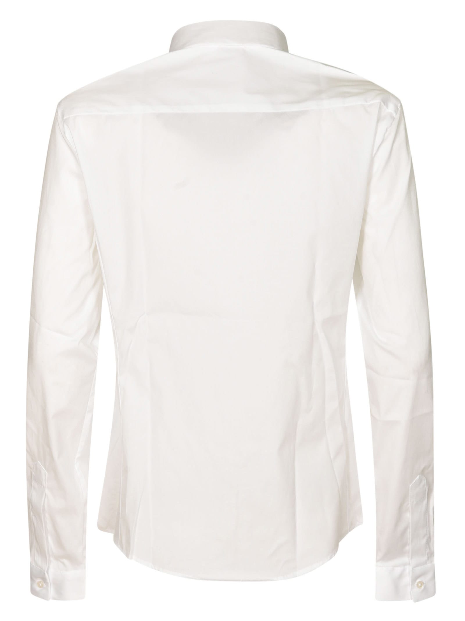 Shop Fay Long-sleeved Shirt In White