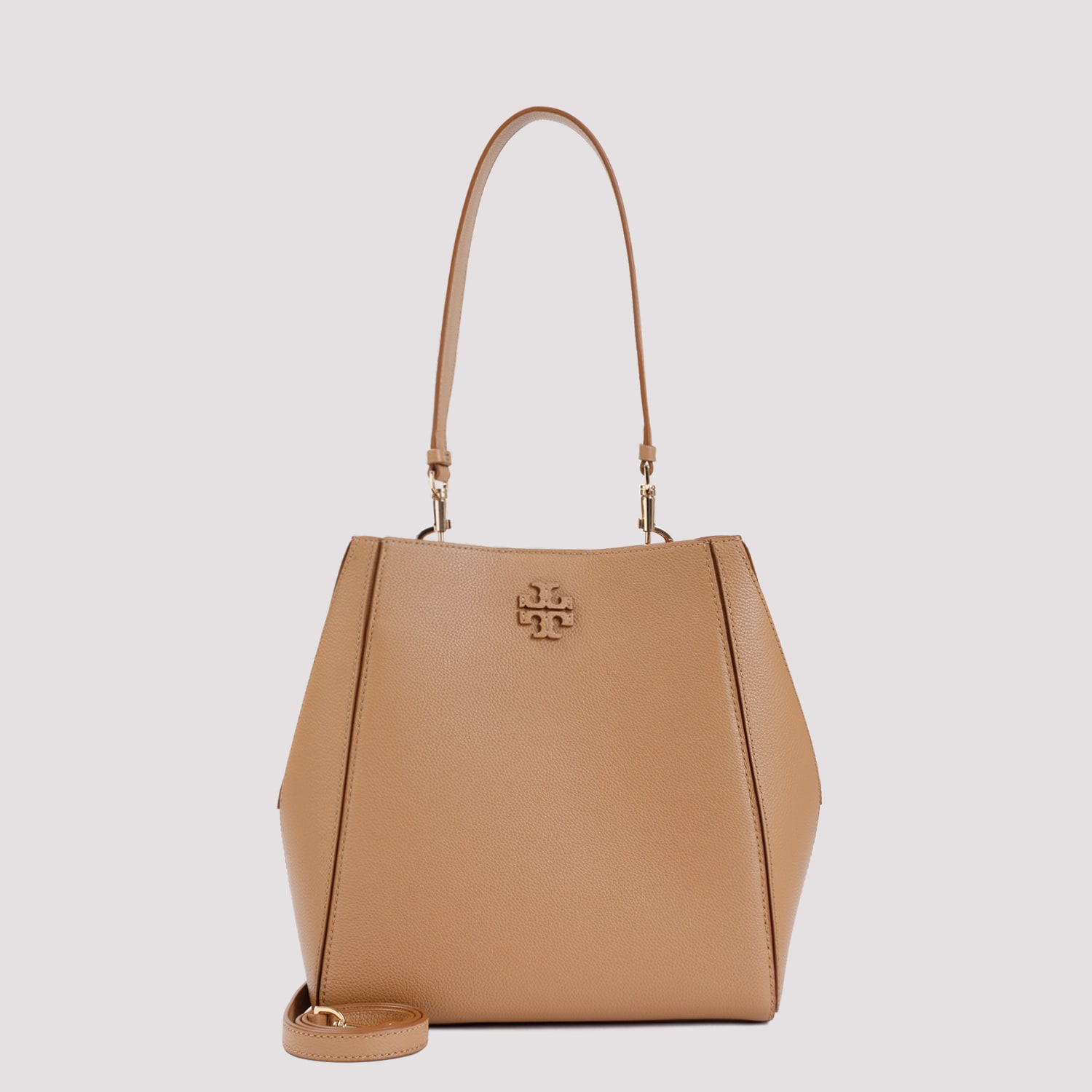 Shop Tory Burch Mcgraw Bucket Bag In Tiramisu