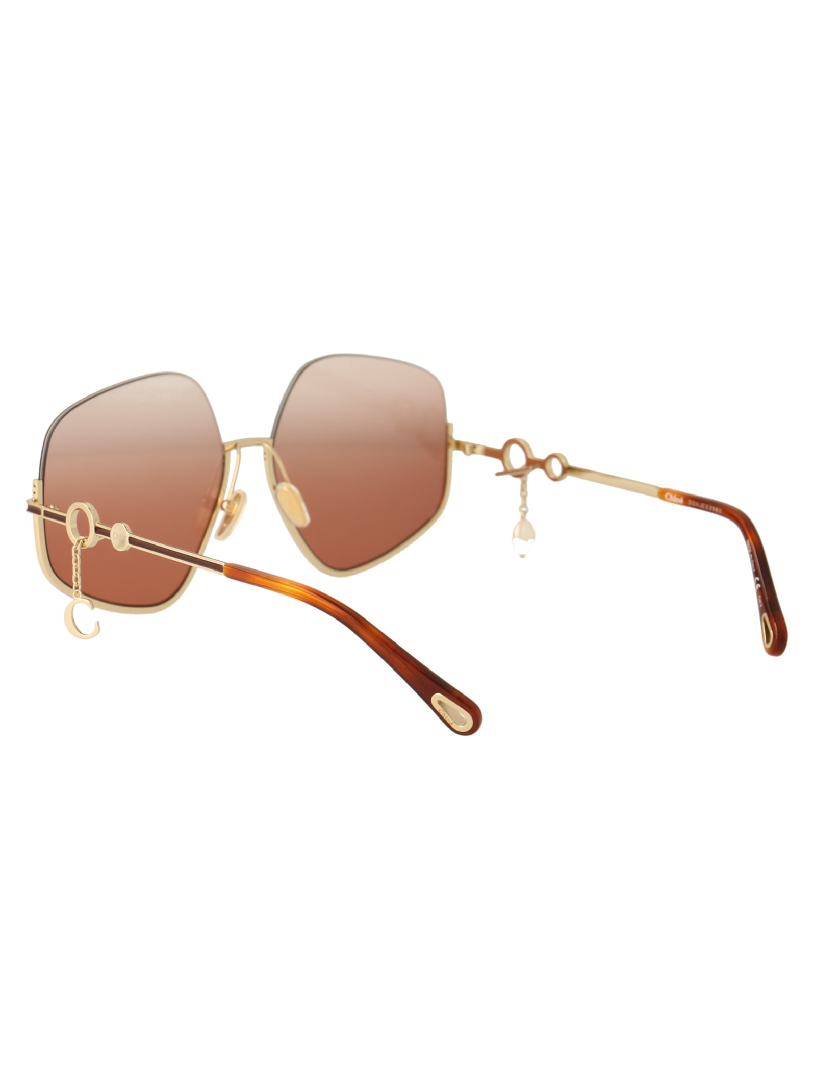 Shop Chloé Ch0068s Sunglasses In 002 Gold Gold Orange