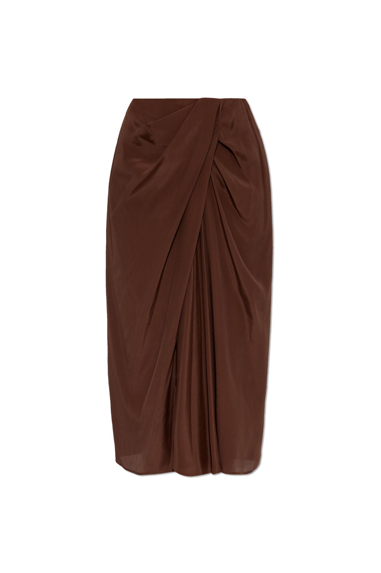 Shop Dries Van Noten Skirt Kenia In Brown