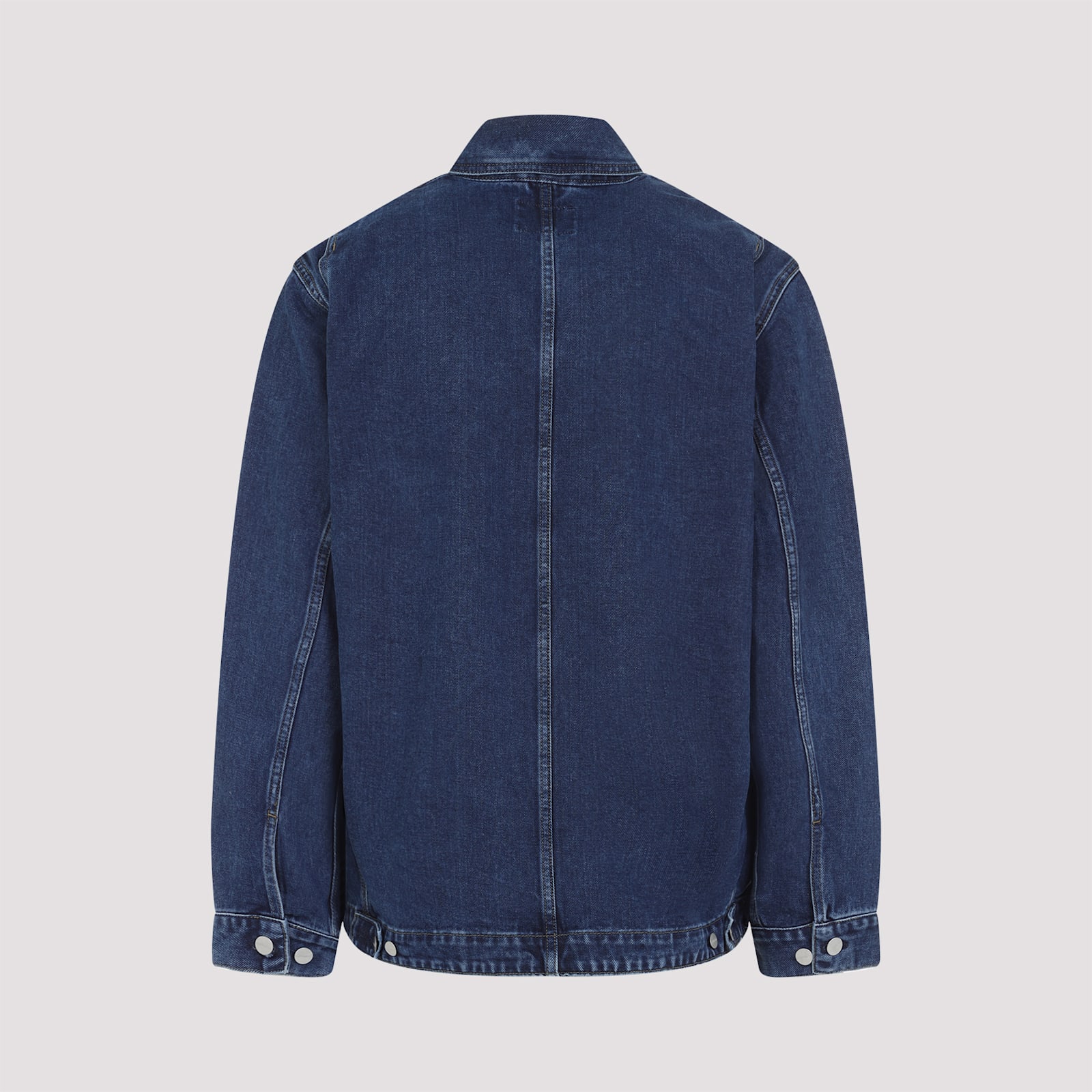 Carhartt Logo Double Front Denim Jacket In Blue