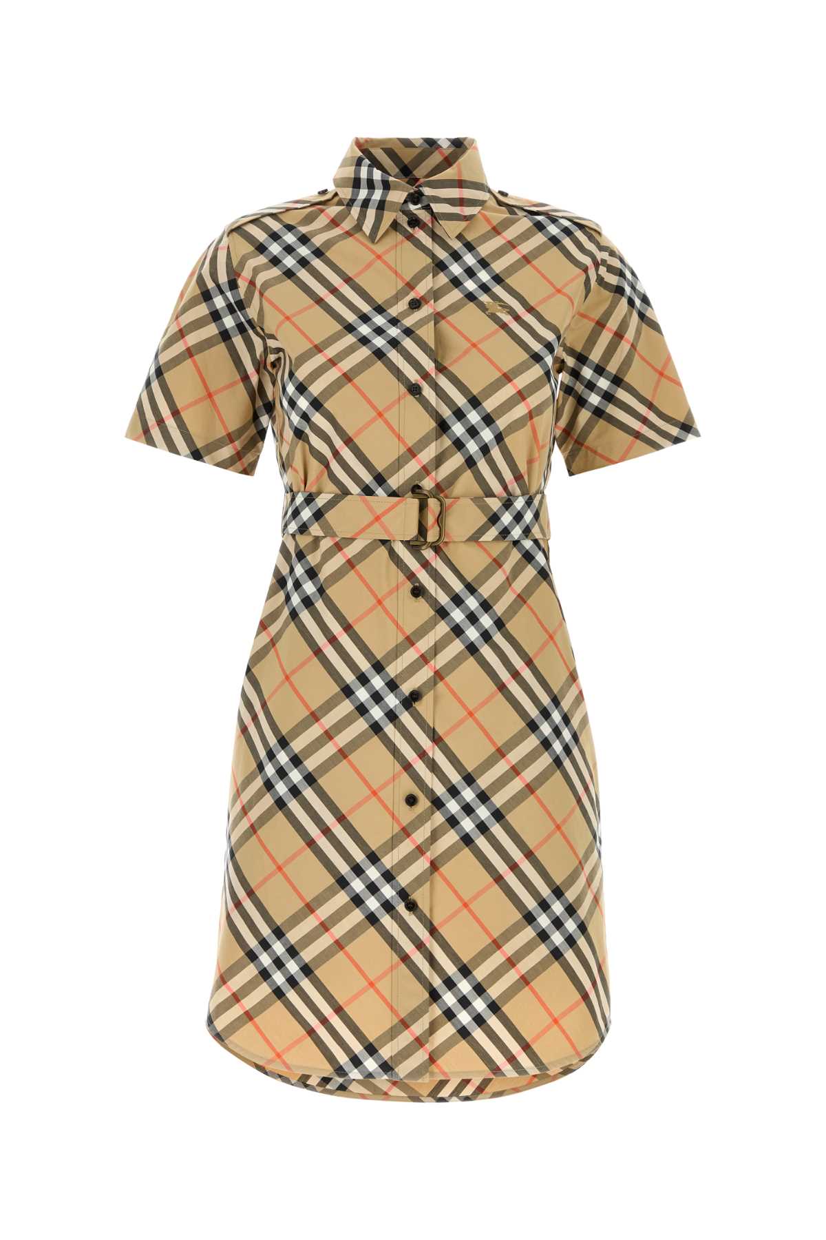 Embroidered Poplin Shirt Dress