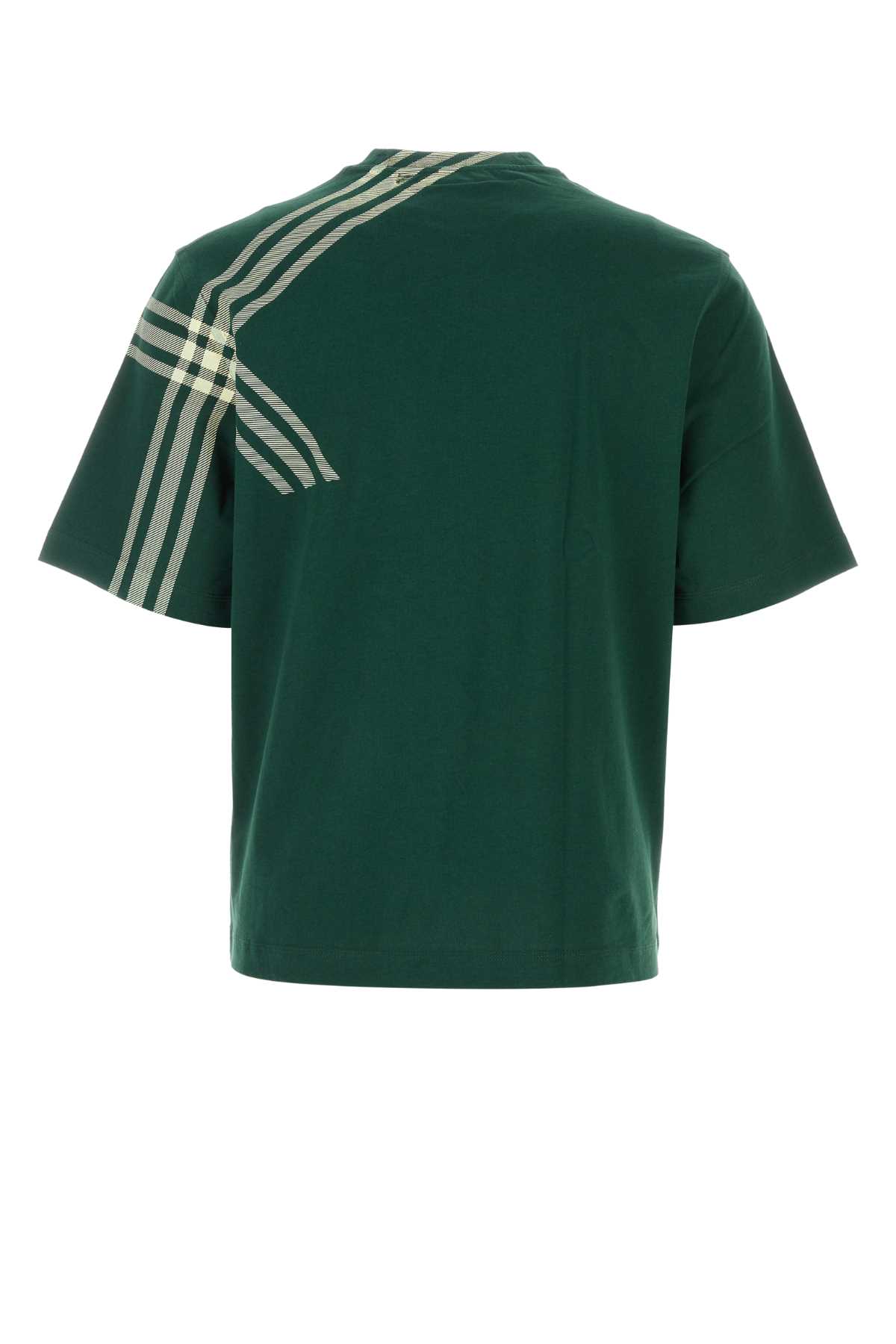 Shop Burberry Bottle Green Cotton T-shirt In Ivy
