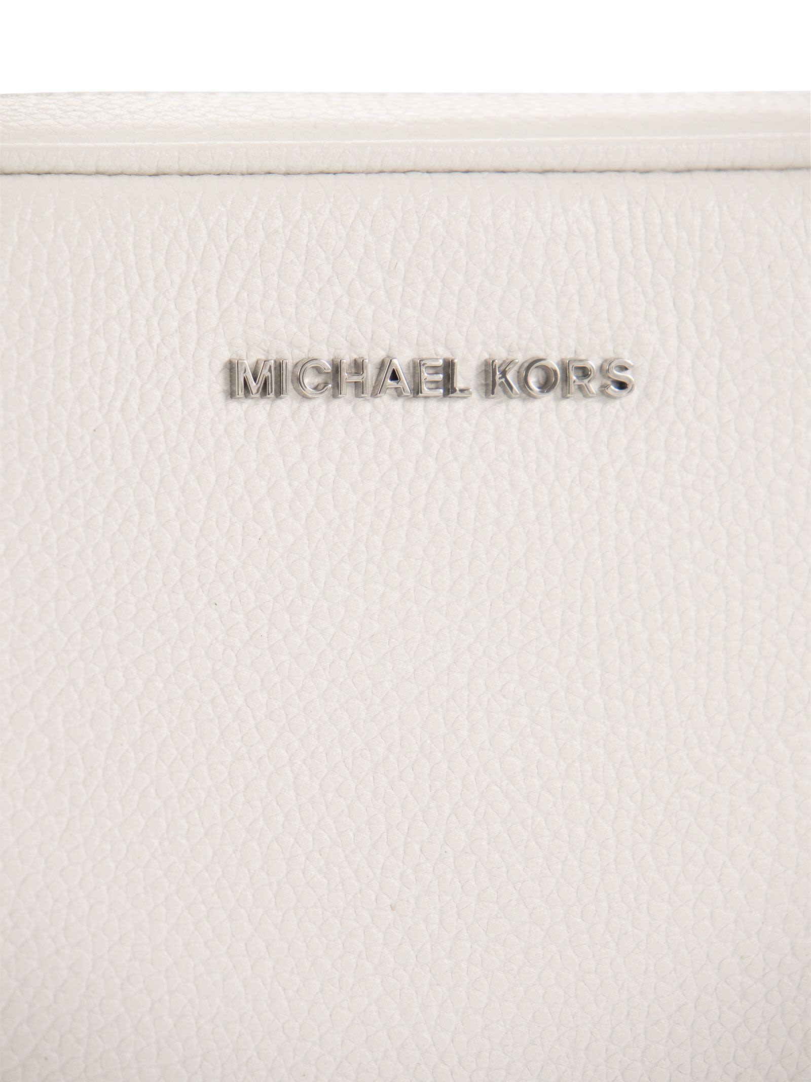 Buy Michael Kors Ginny Medium Pebbled Leather Crossbody Bag - Optic White  at
