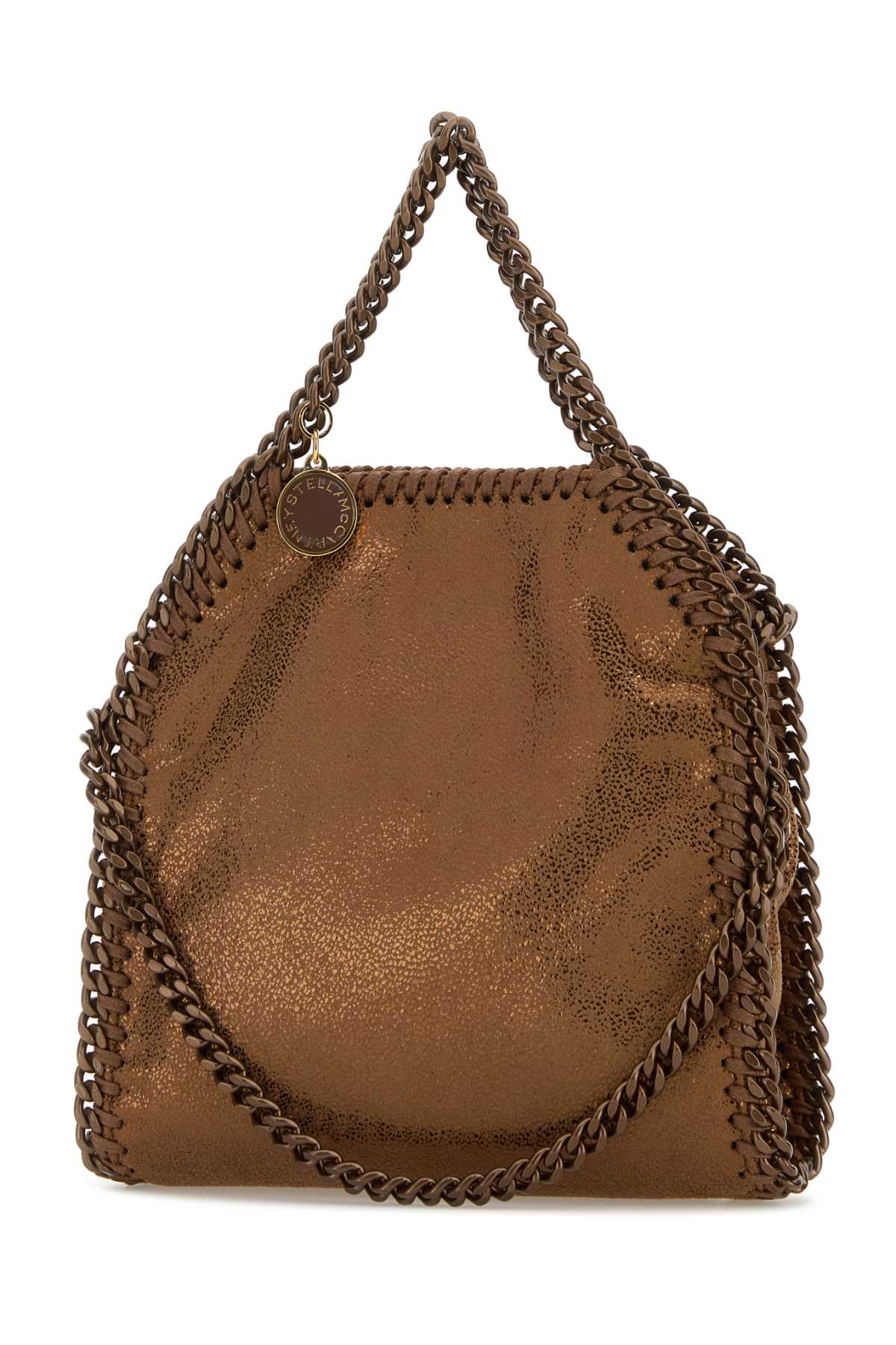 Stella Mccartney Bronze Shaggy Deer Mini Falabella Handbag In Brown