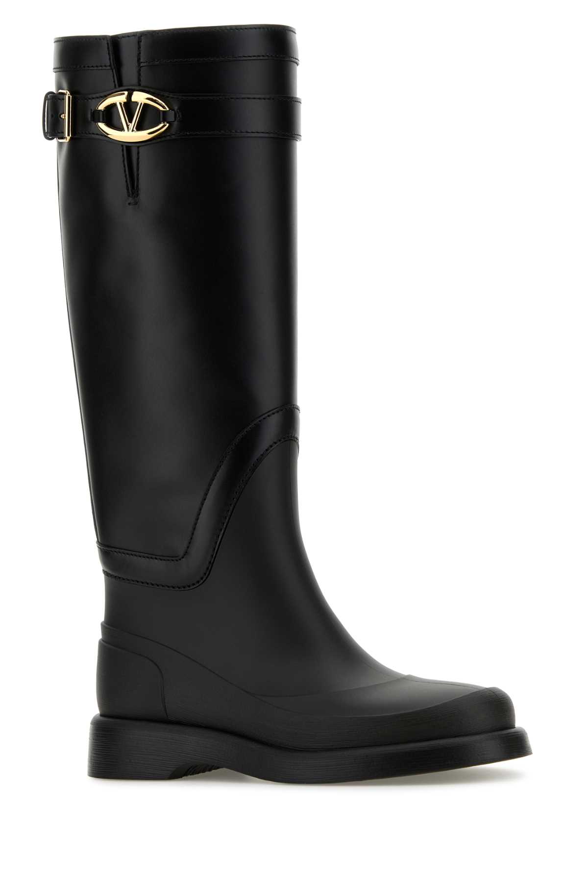 Valentino Rain Boots With Vlogo, The Bold Edition In Nero