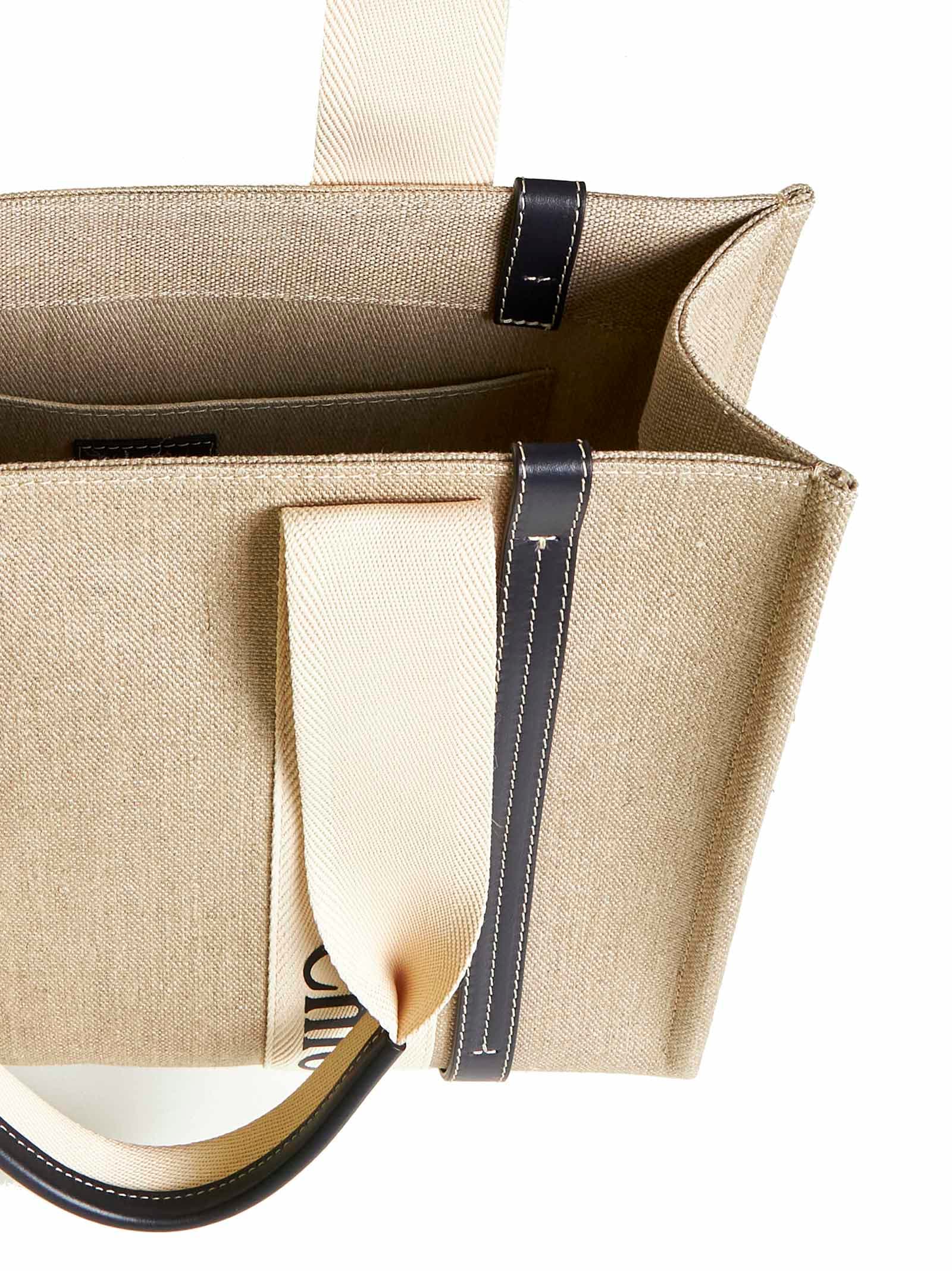 Shop Chloé Tote In White-blue 1