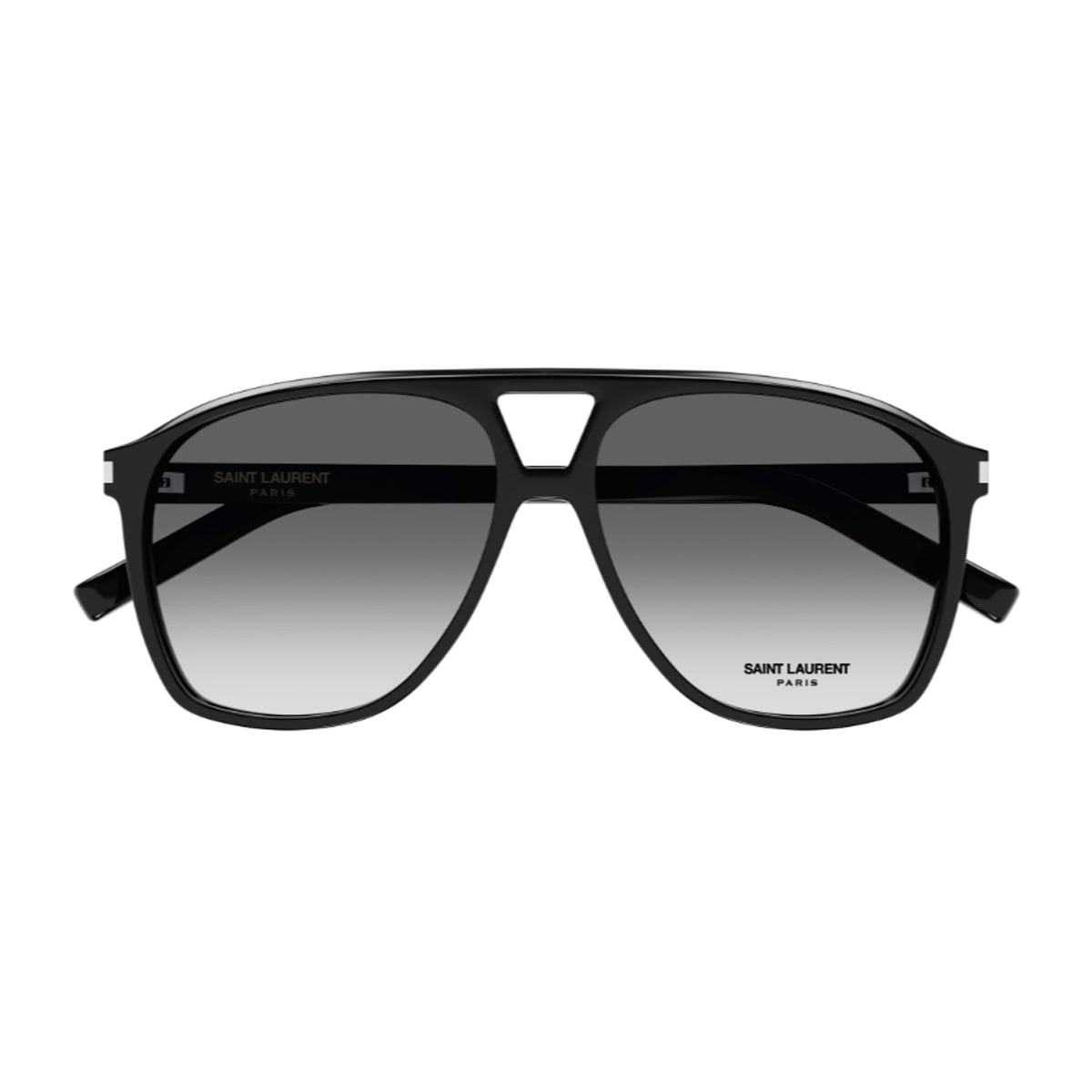 Saint Laurent Sl 596 Dune Linea Corner Angle 006 Black Grey Sunglasses In Gray