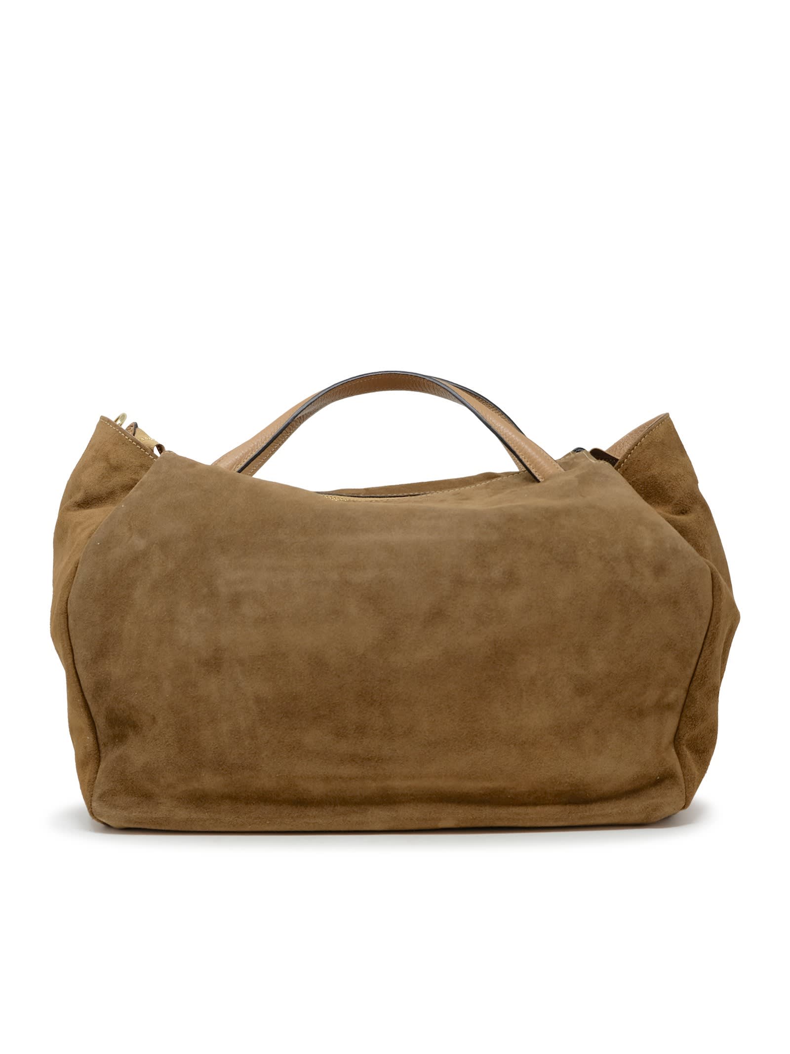 Shop Avenue 67 Ao132a0011 Roxanne Hazelnut Suede Leather Bag