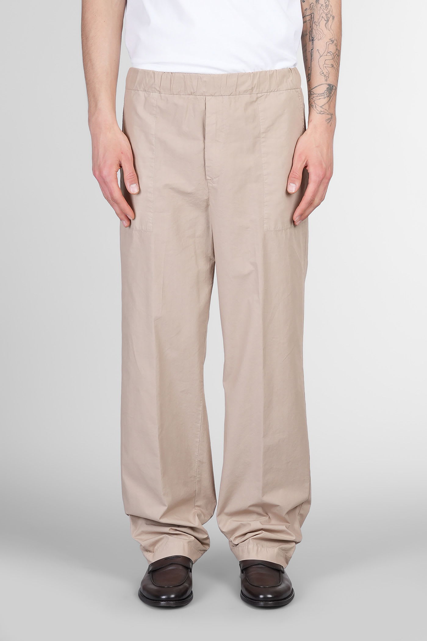 Pants In Beige Cotton