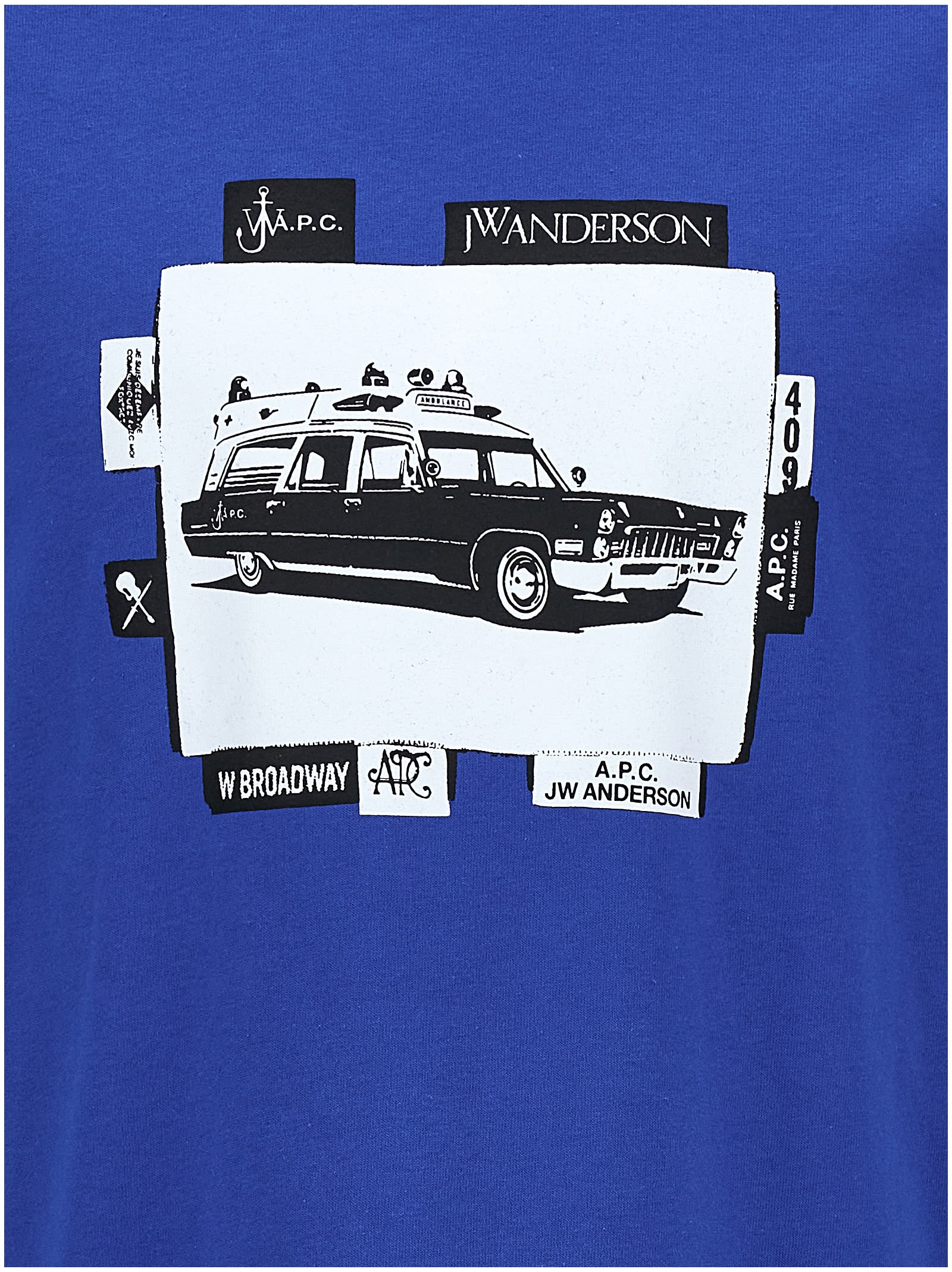 Shop Apc T-shirt A.p.c. X Jw Anderson In Blue