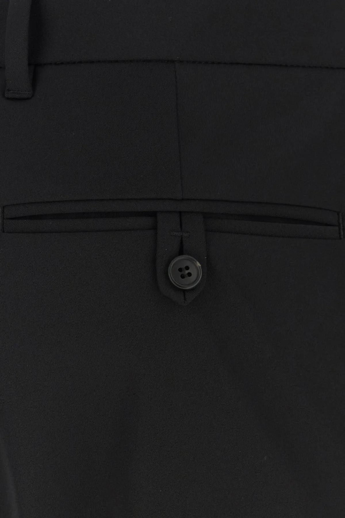Shop Prada Black Stretch Polyester Pant In Nero