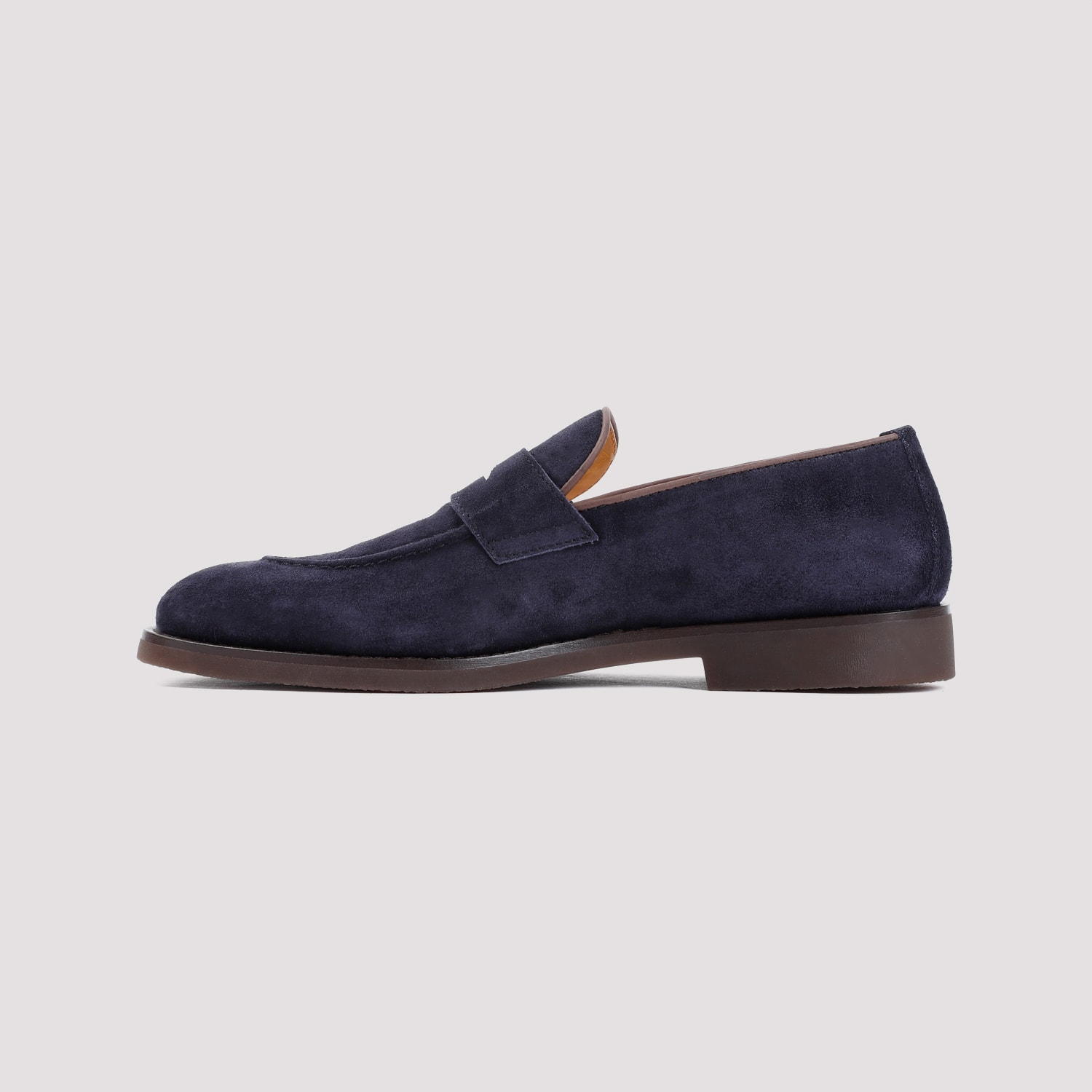 Shop Brunello Cucinelli Loafers In Dark Blue