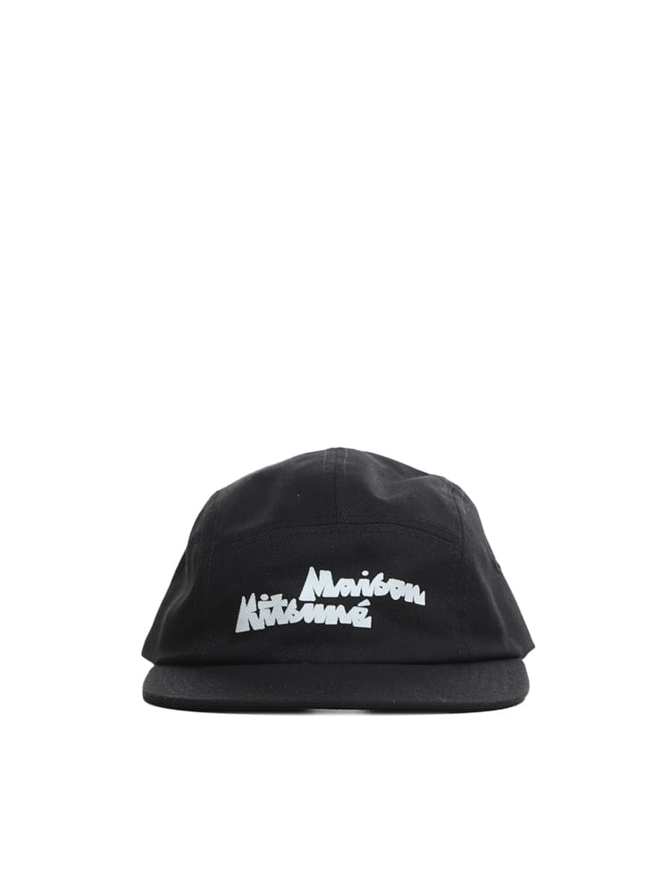 Maison Kitsuné Cotton Baseball Cap In Black | ModeSens