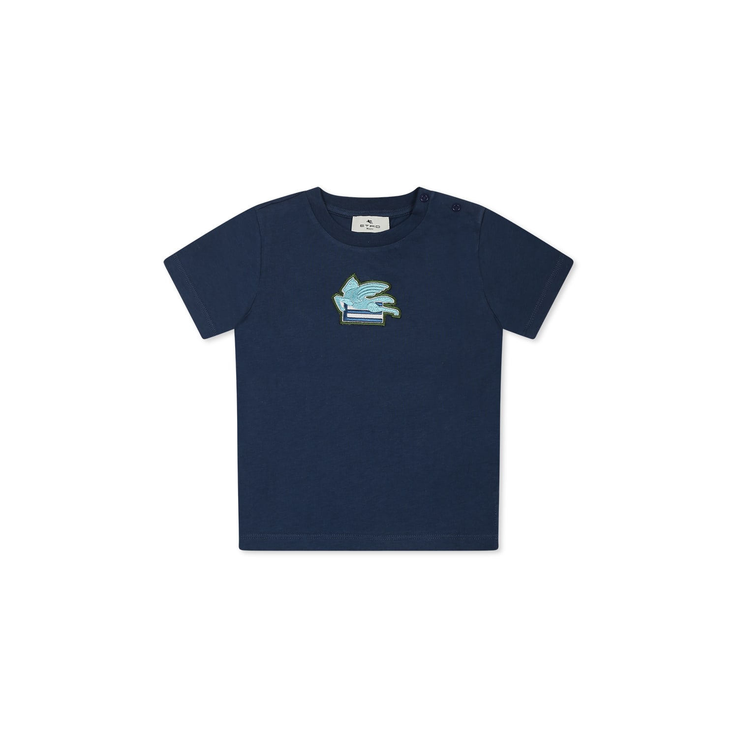 Etro Pegaso-motif T-shirt In Blue