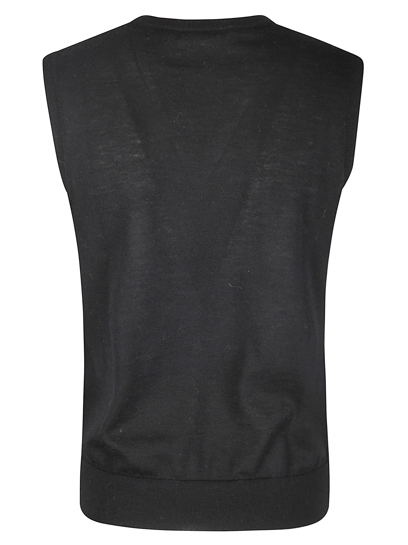 Lisa Yang Knitted Cashmere V-neck Vest In Black