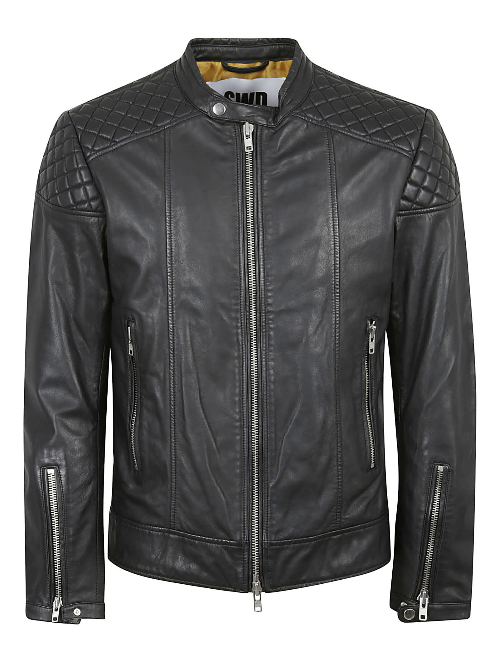 S.W.O.R.D 6.6.44 Quilt Paneled Leather Jacket