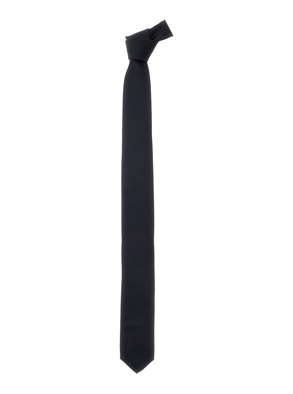 martini Black Tie With Pointed Tip In Silk Man