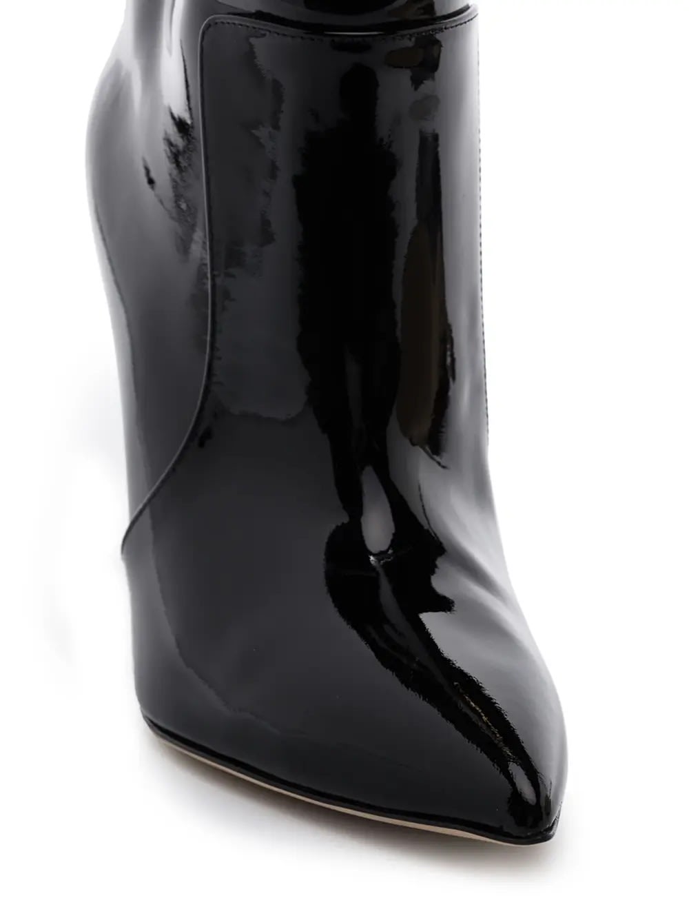 Shop Paris Texas 105 Stiletto Boot In Black Patent Leather