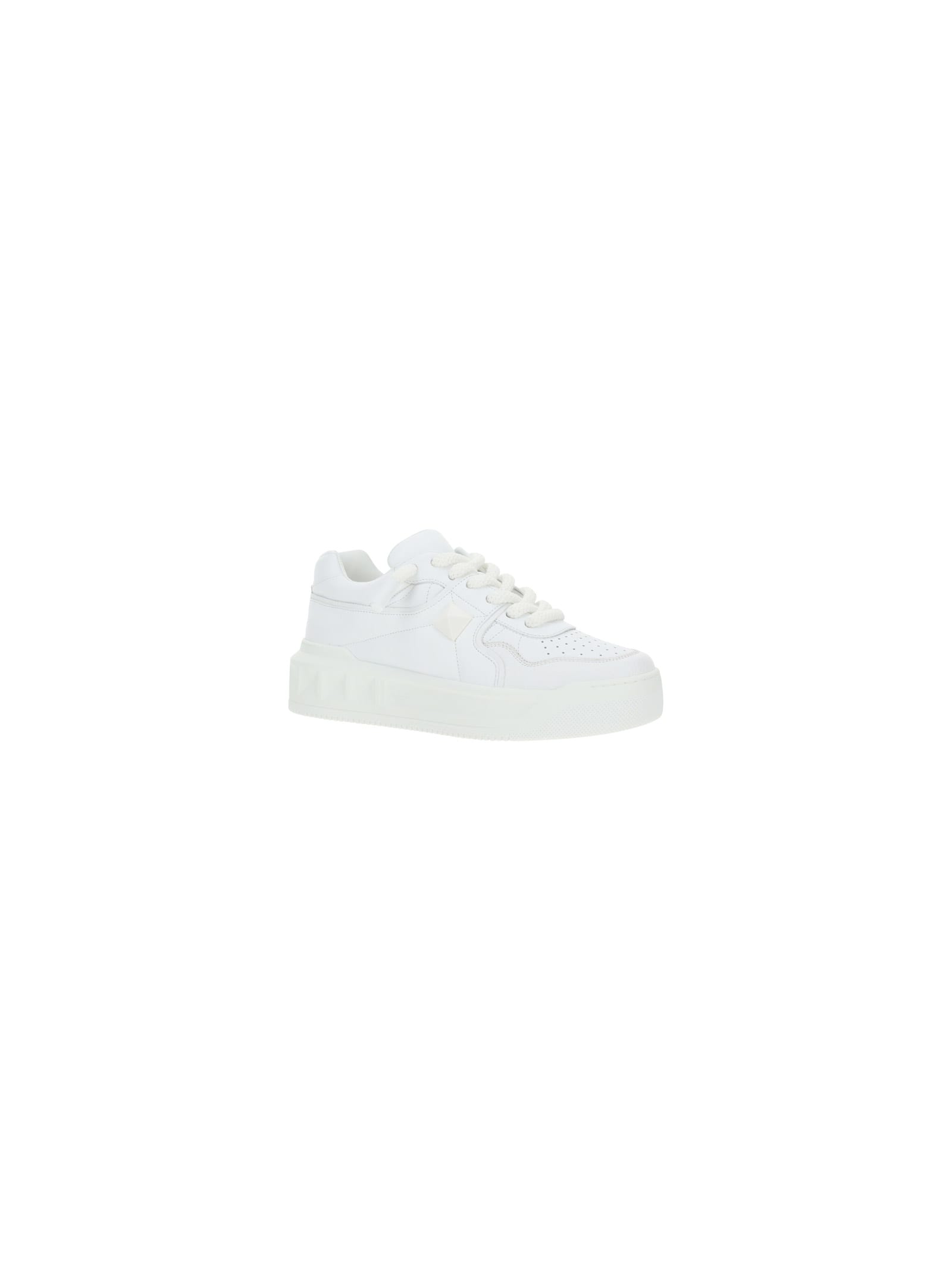 Valentino One Stud Sneakers In White