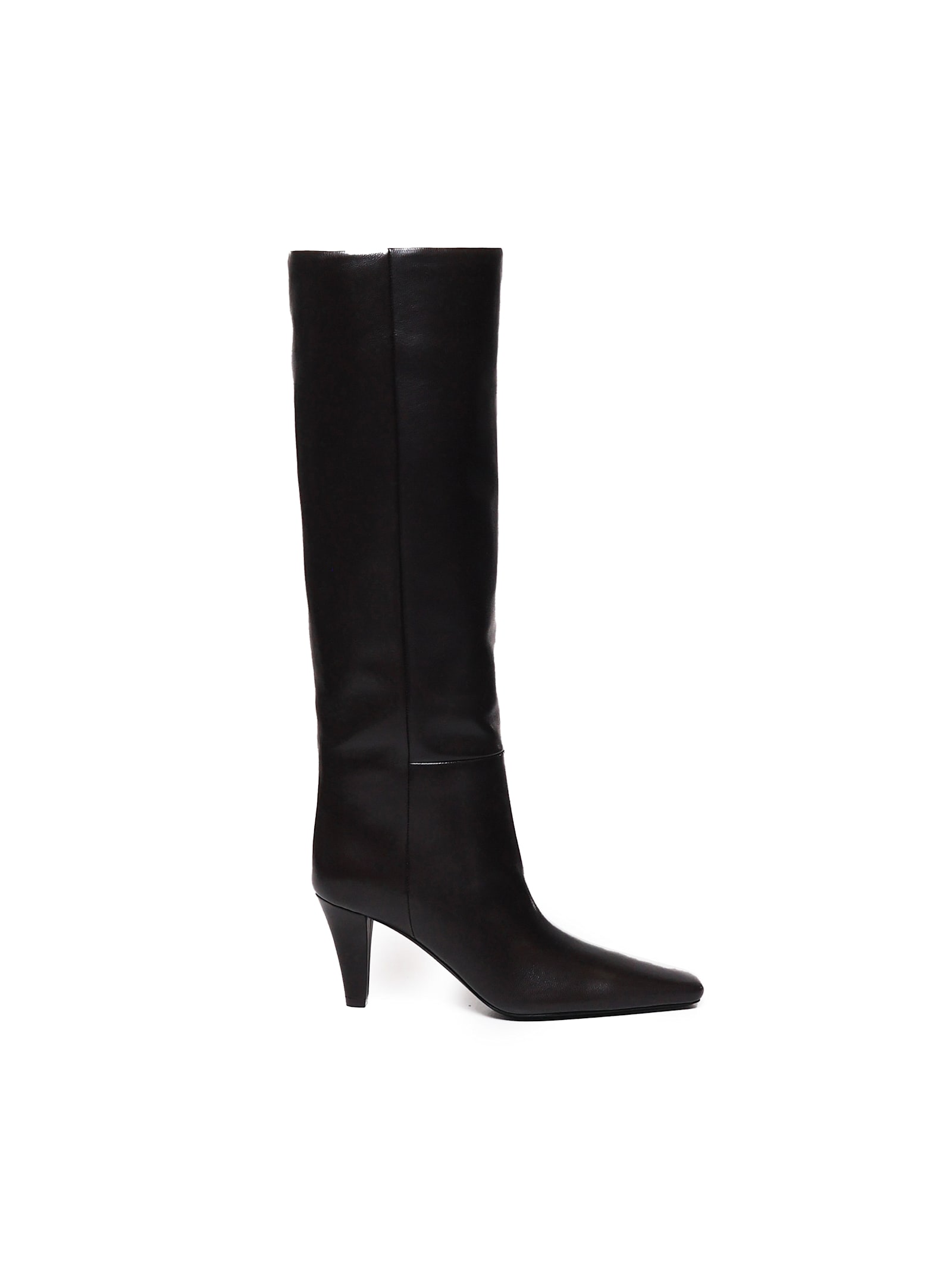 Shop Saint Laurent Jill Boots In Nappa In Brown