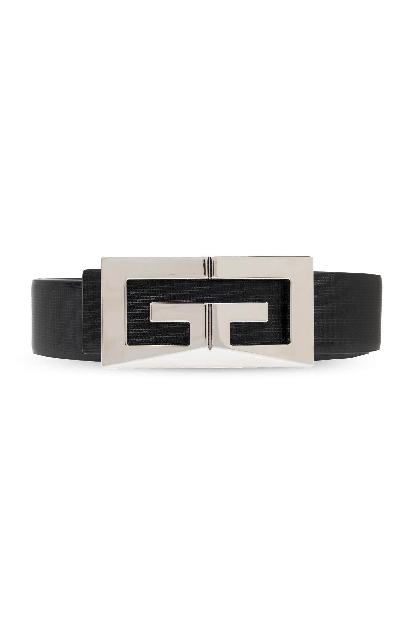 Shop Givenchy Leather Belt In Black