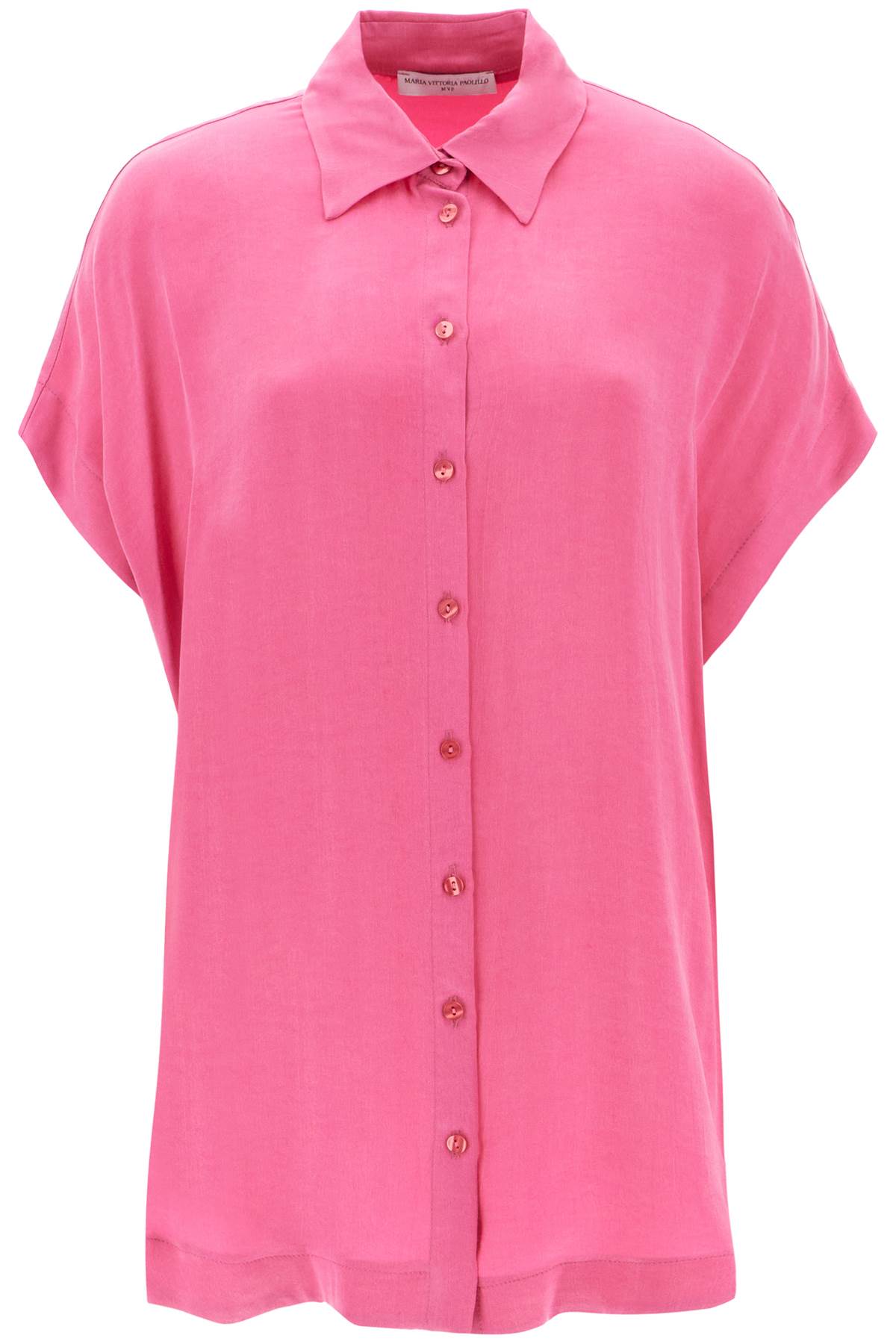 Shop Mvp Wardrobe Santa Cruz Short-sleeved Shirt In Fuchsia (fuchsia)