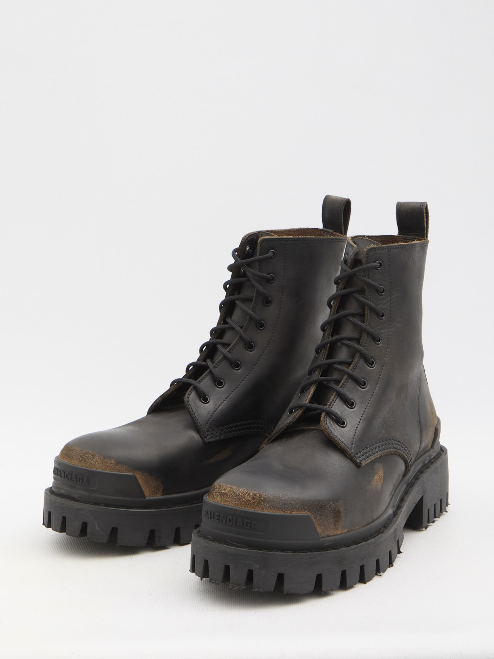 Shop Balenciaga Strike Boots In Black