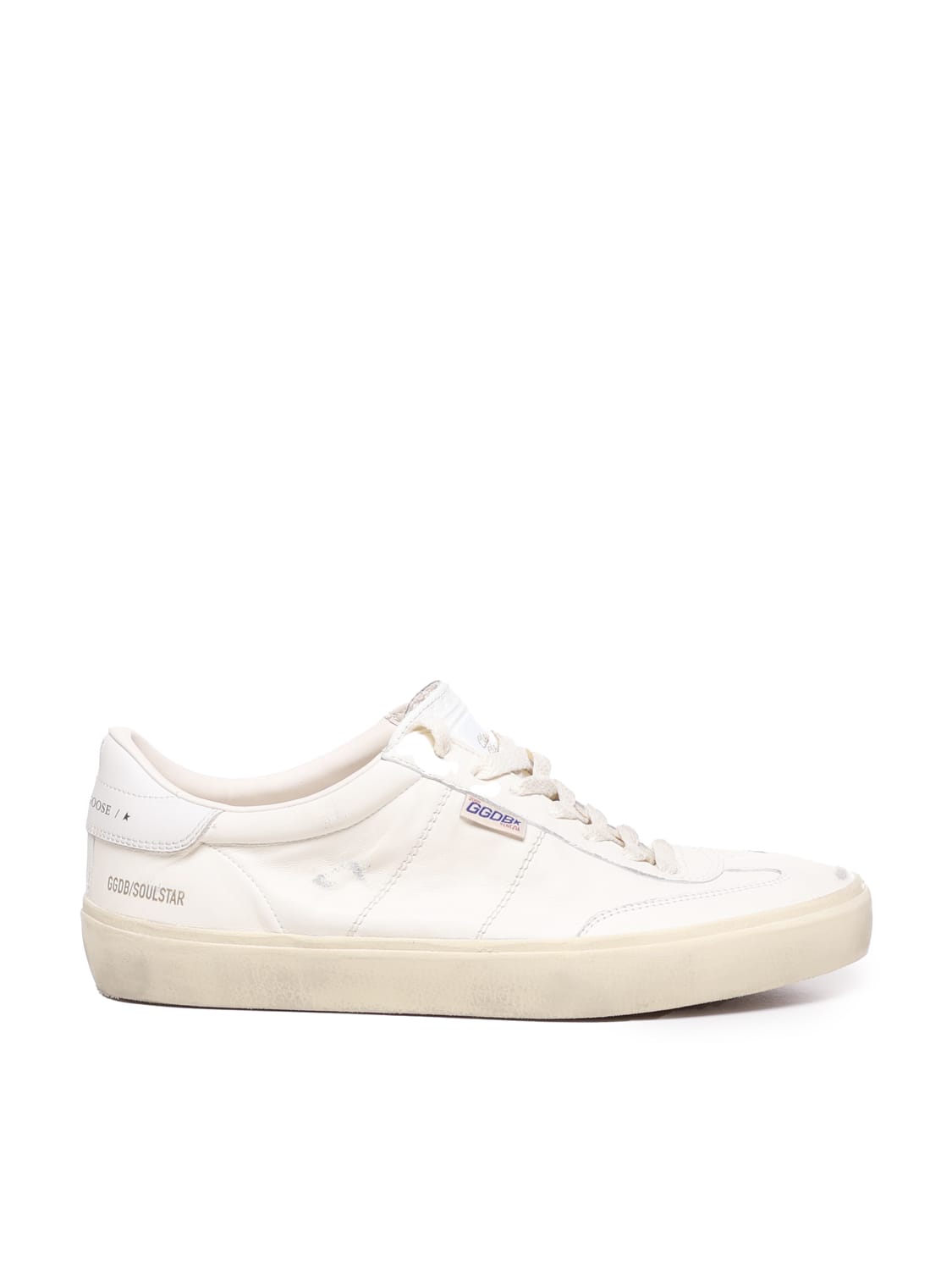 Golden Goose Soul Star Trainers In White/milk