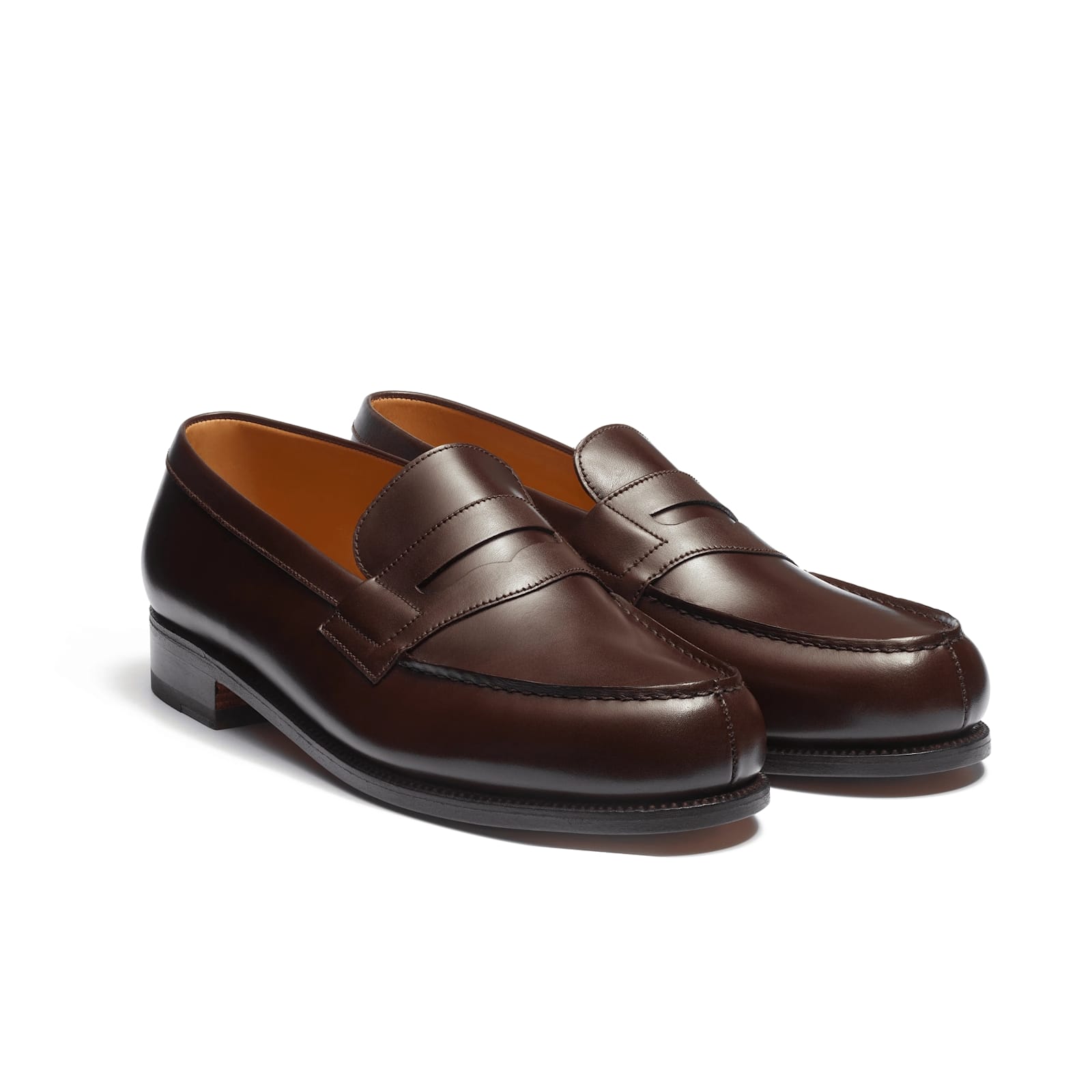 Shop Jm Weston 180 Loafer In Dark Brown