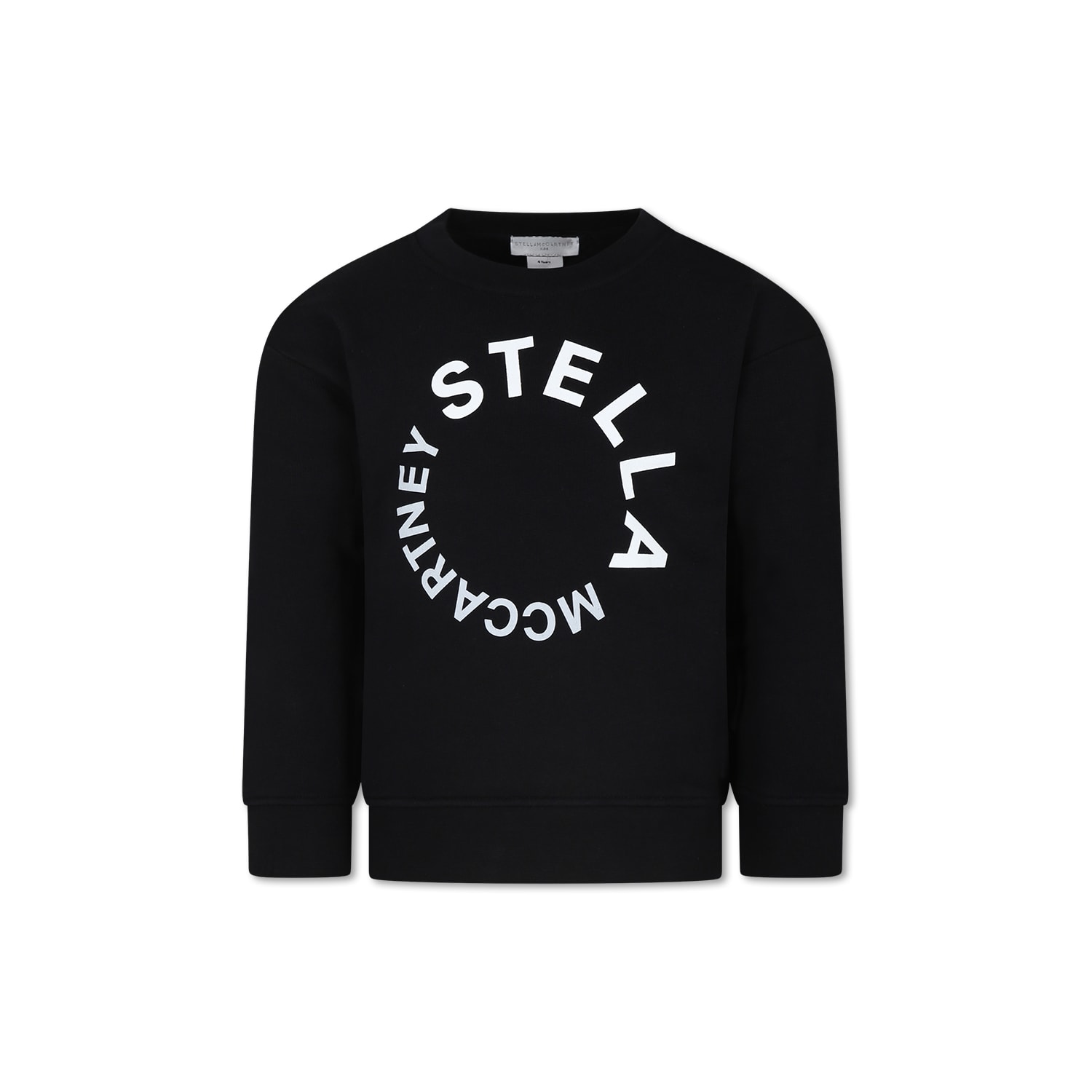 Stella Mccartney Black Sweatshirt For Kids With Logo