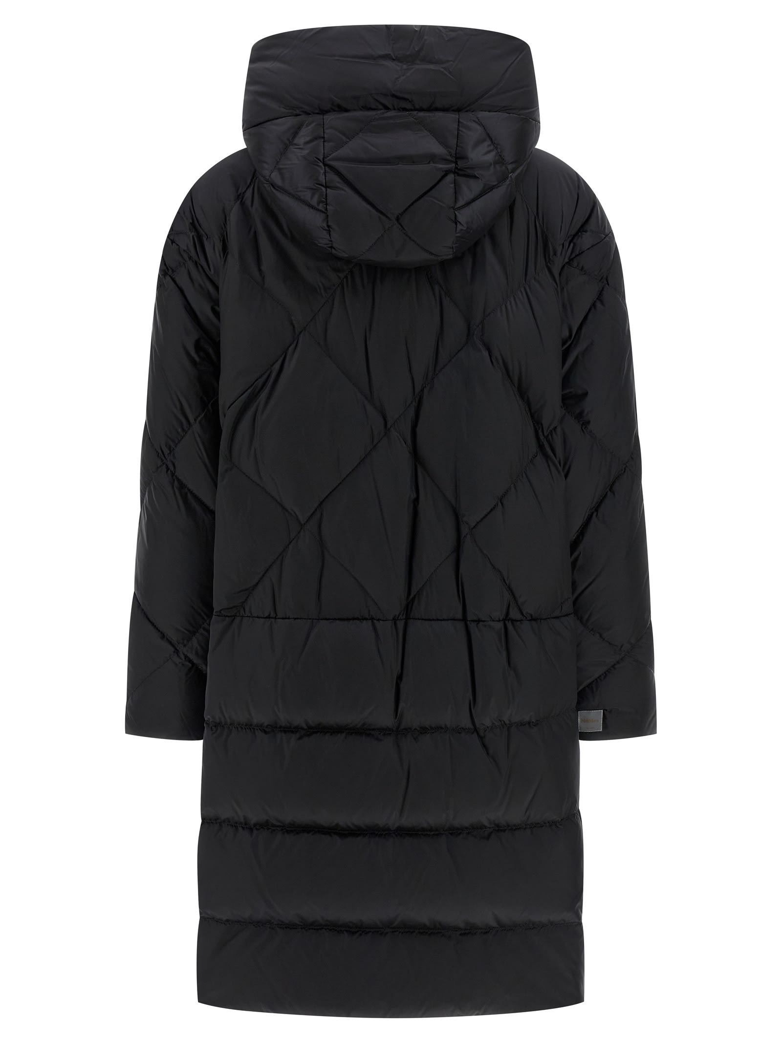 Max Mara The Cube Trefe Nylon Long Jacket In Black