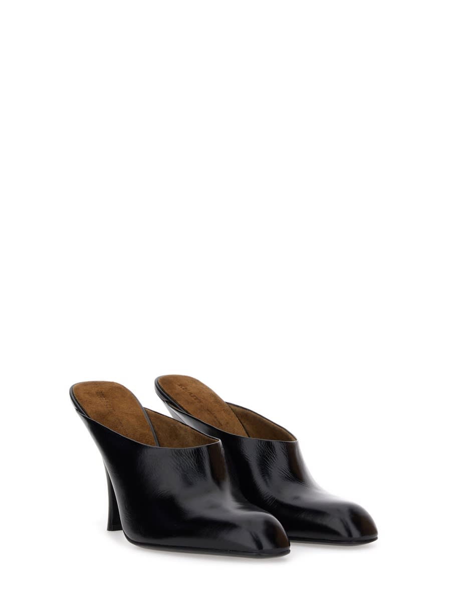 Khaite Colt 100 Leather Mules In Black