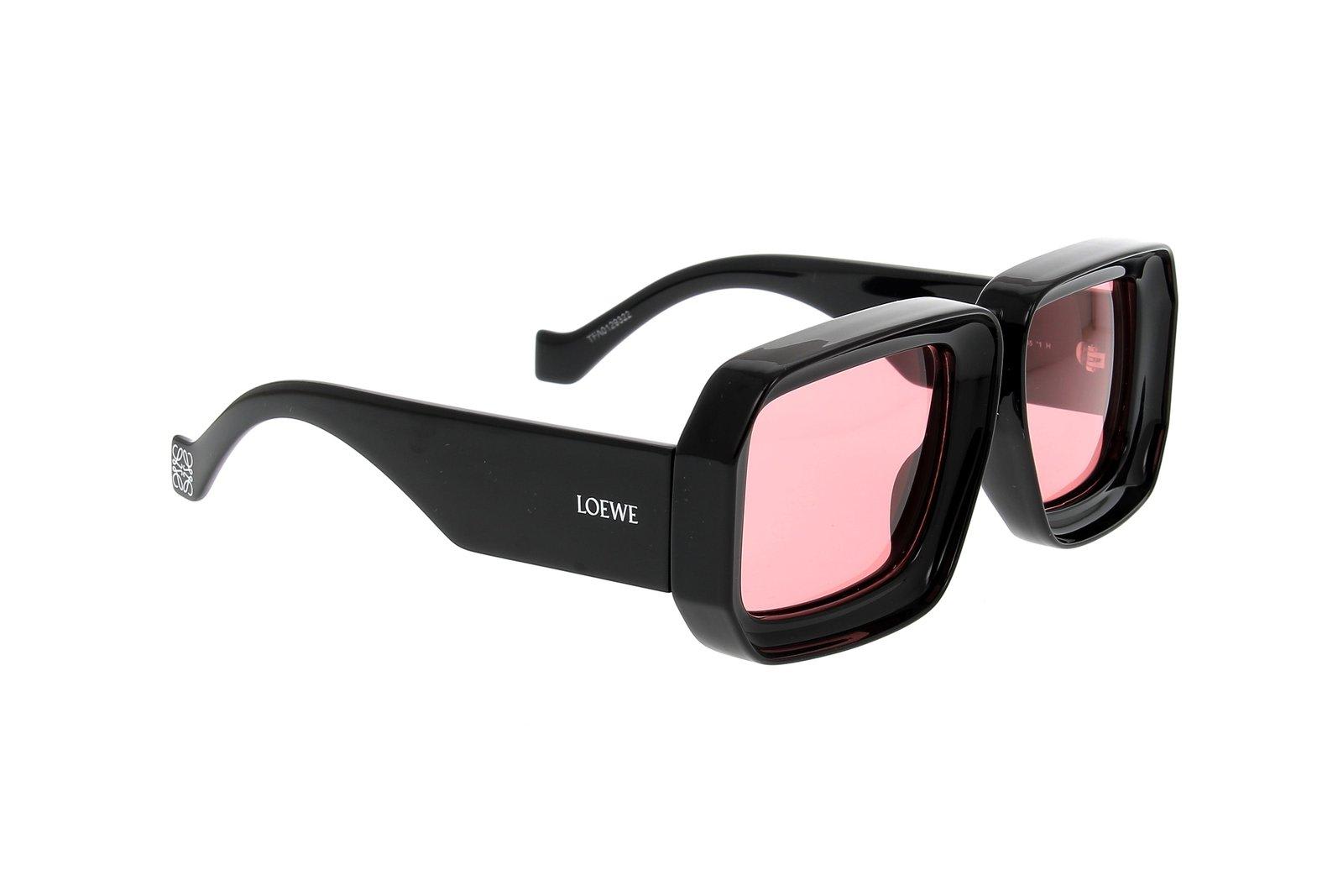 Shop Loewe Square Frame Sunglasses In 01y