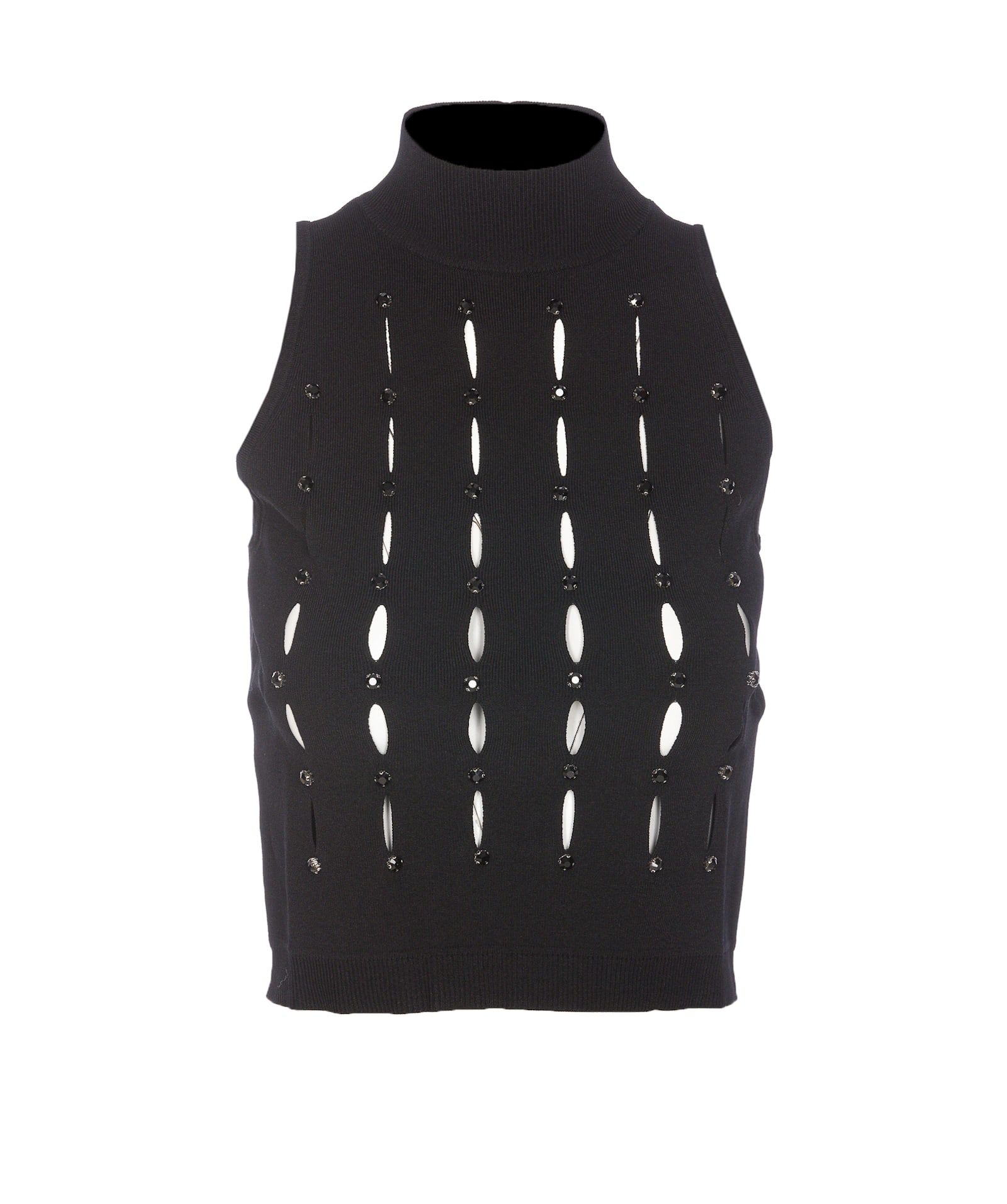 LIU •JO KNIT TOP WITH RHINESTONES 