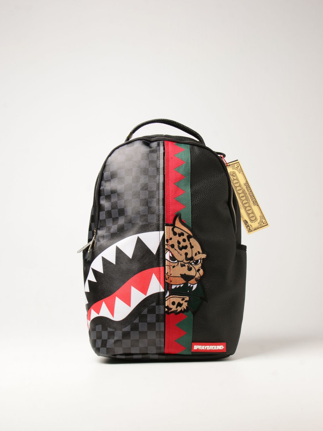 sprayground backpack leather