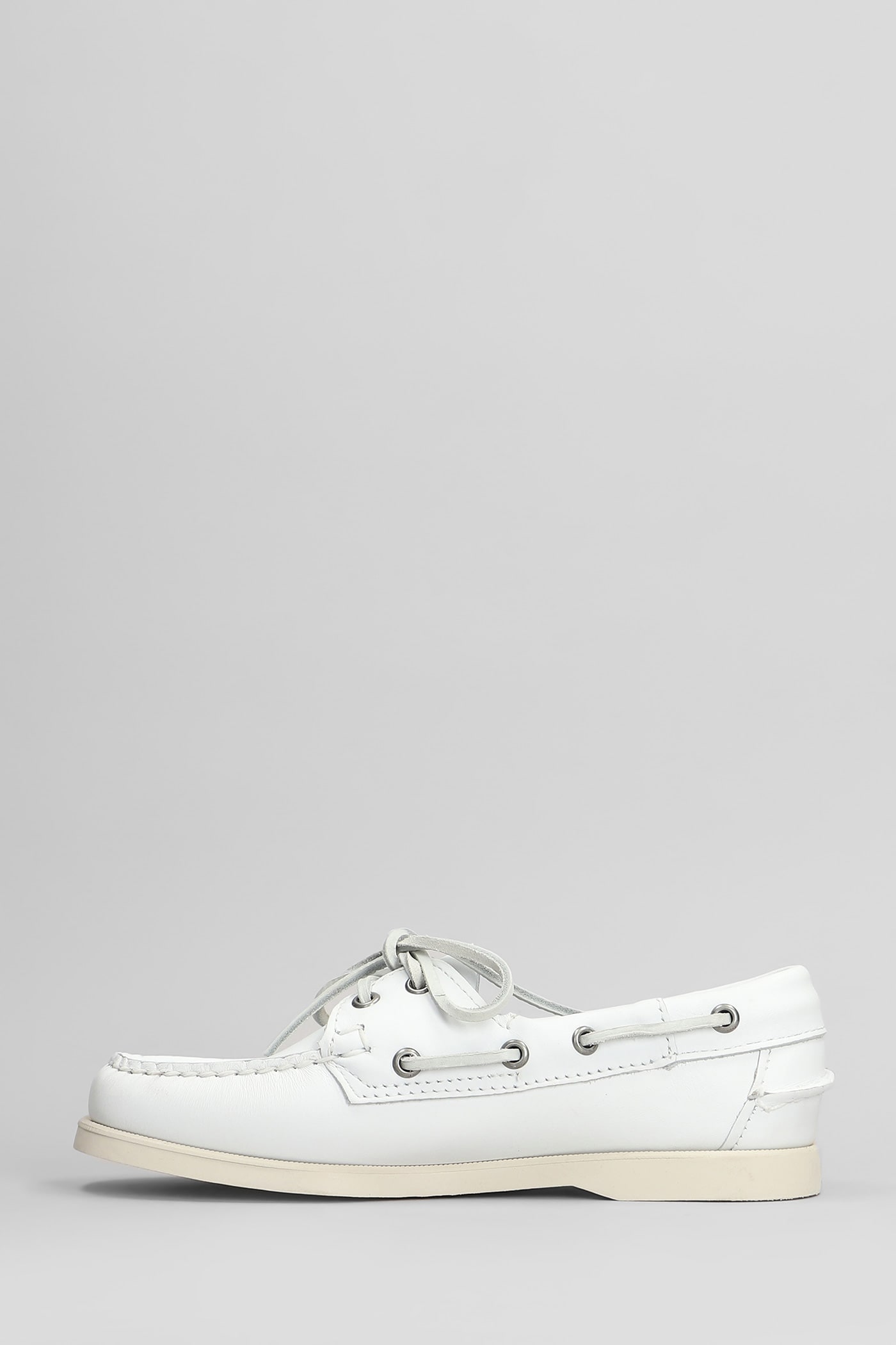 Sebago Slip-on Shoes With Rubber Sole And Metal Eyelets