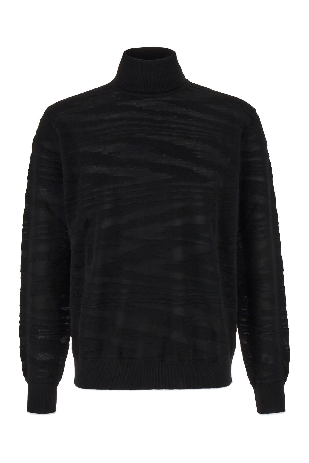 Shop Missoni Black Wool Blend Sweater In S91gn