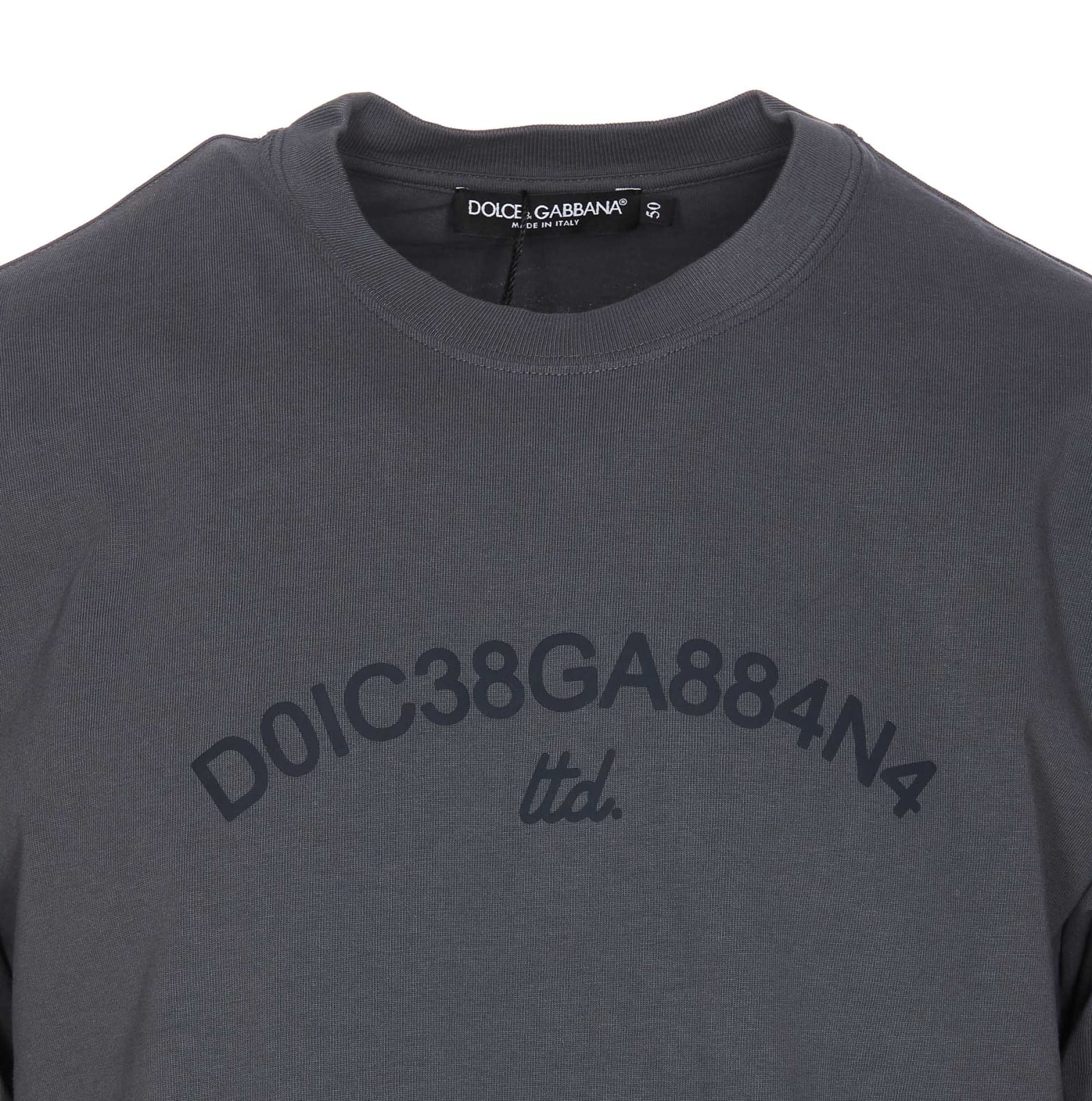 Shop Dolce & Gabbana Logo T-shirt In Grey